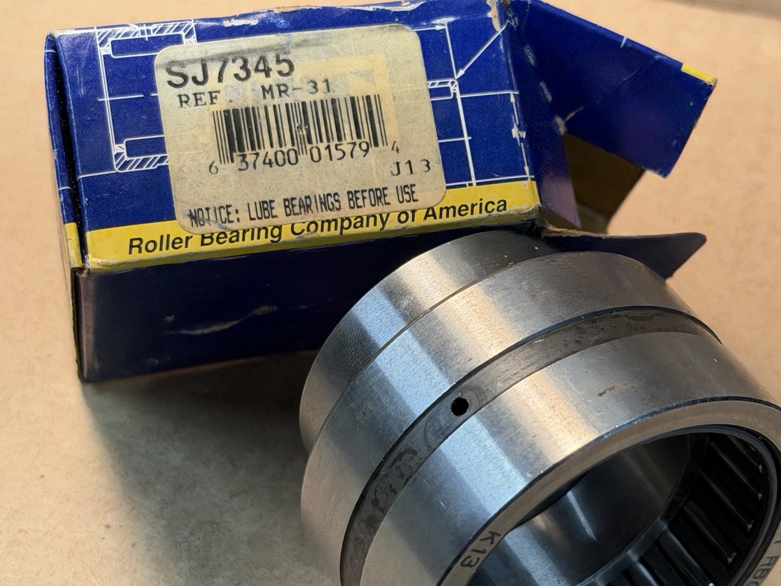 RBC SJ7345 bearing, made in USA. = MR31 + inner Race IR7345