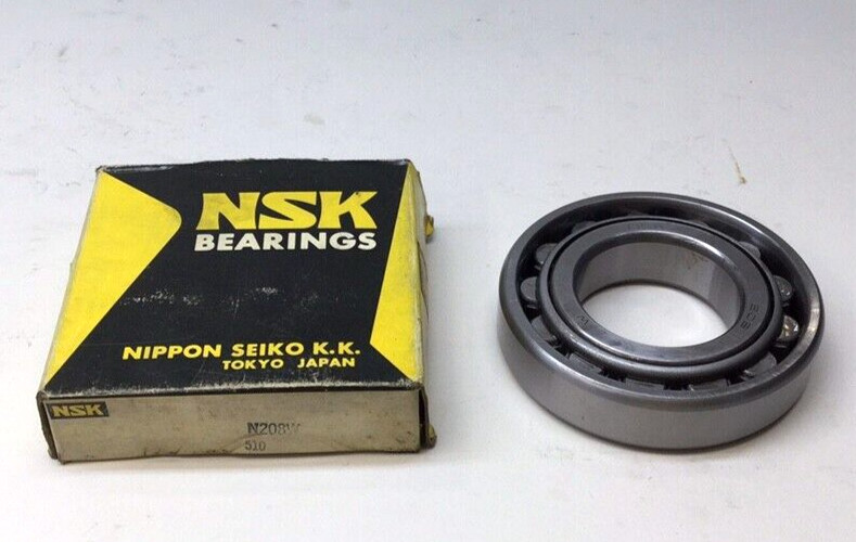 NSK N208W Cylindrical Roller Bearing 40mm ID X 80mm OD X 18mm W N-208-W