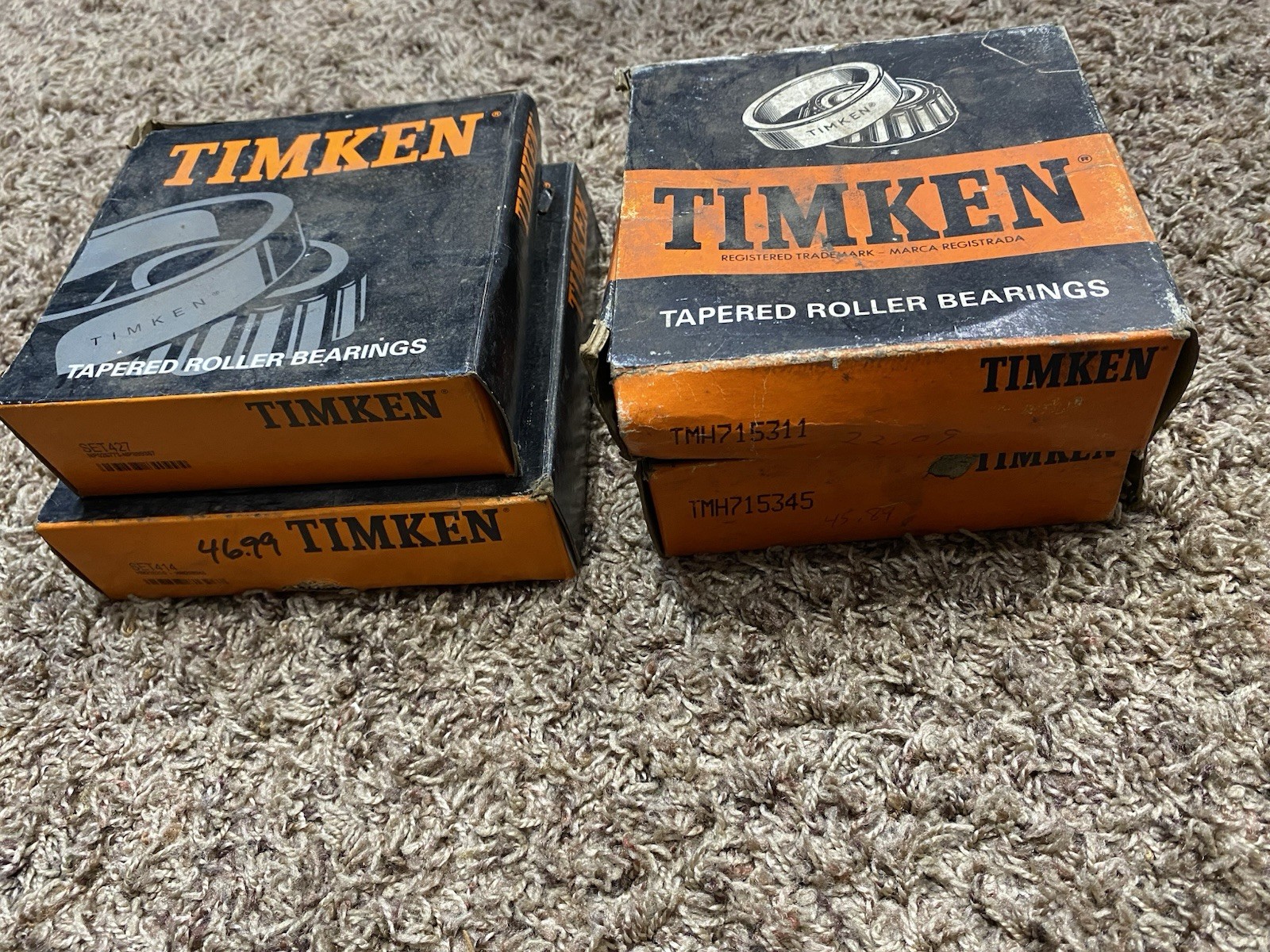 Timken SET414 (HM218248/HM218210) Set 427 Tmh715345 Tmh715311 Bearing Lot