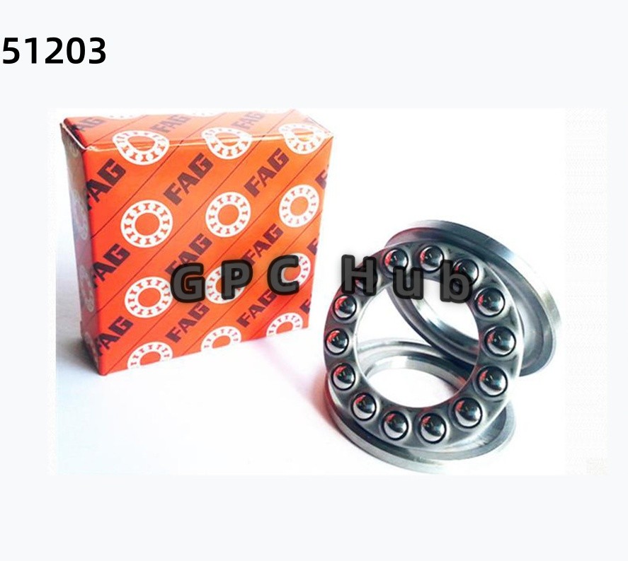 51203 4PCS Brand New FAG 51203 Thrust Ball Bearings 17x35x12mm Fast delivery