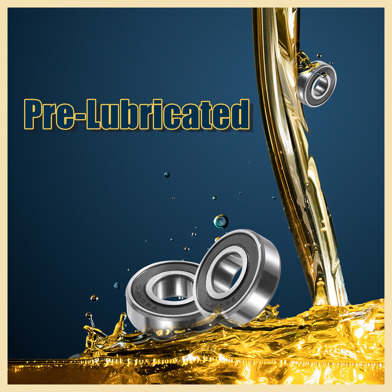 2Pcs 6804-2RS 20x32x7mm Double Rubber Shield Auto Deep Groove Ball Bearings