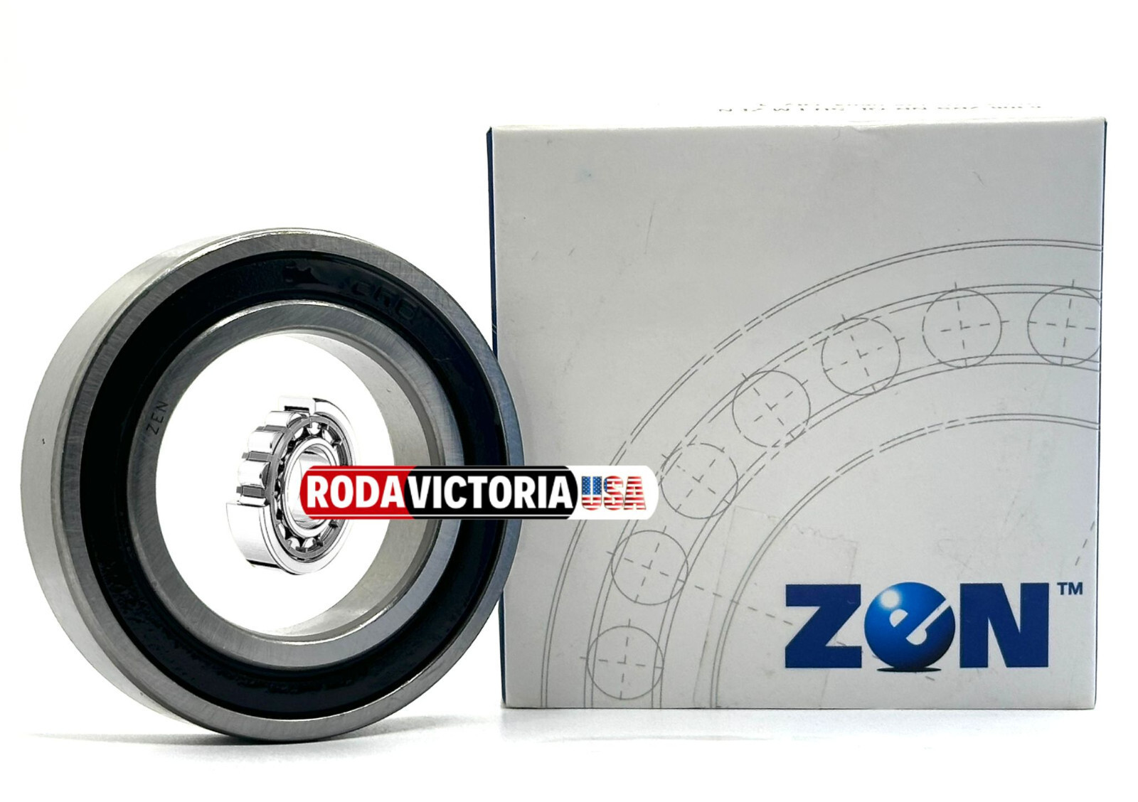 ZEN 6008-2RS C3 BALL BEARING, RUBBER SEALED 40x68x15mm ZEN ZEN