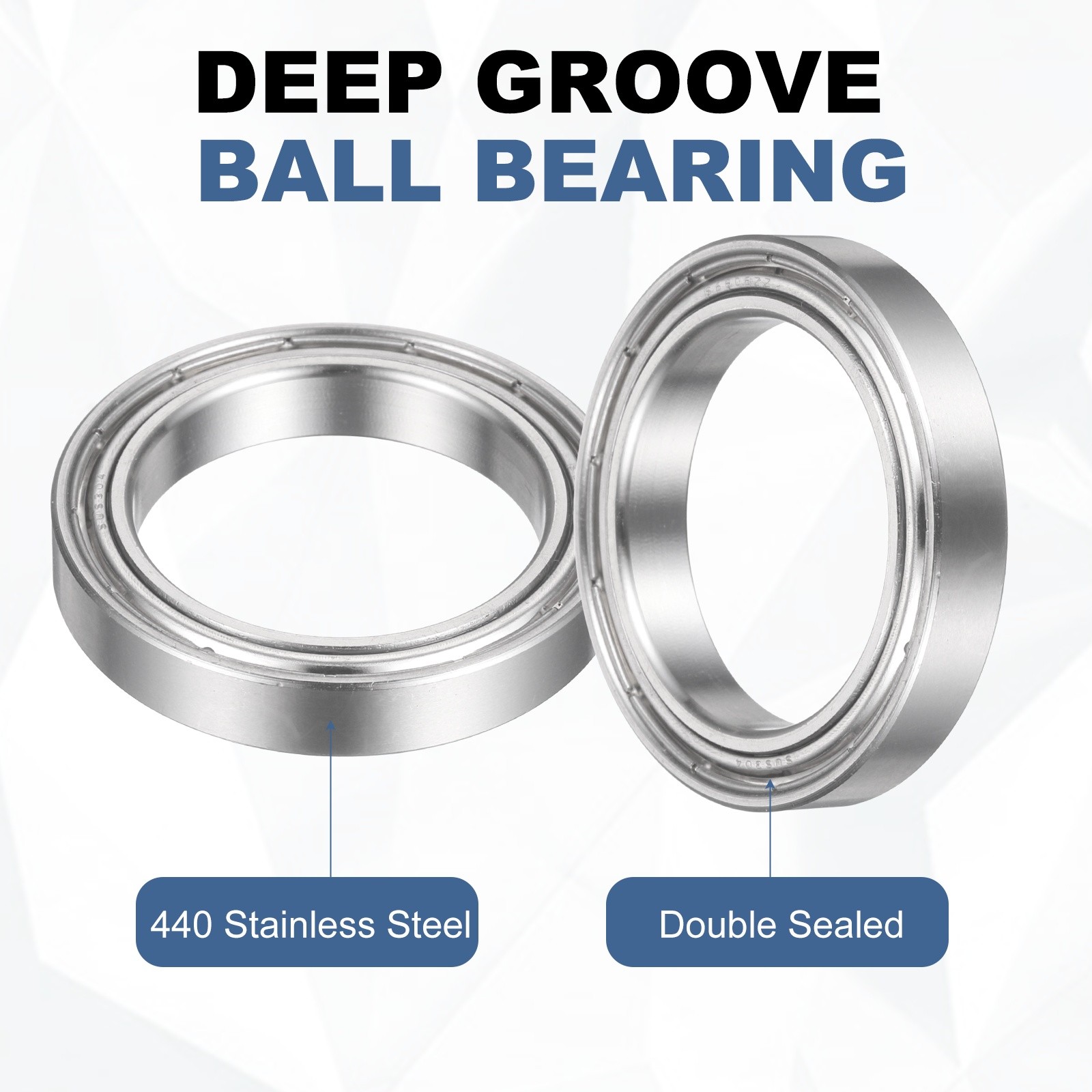 2Pcs S6806ZZ Deep Groove Ball Bearing, 30x42x7mm Double Shielded Ball Bearings