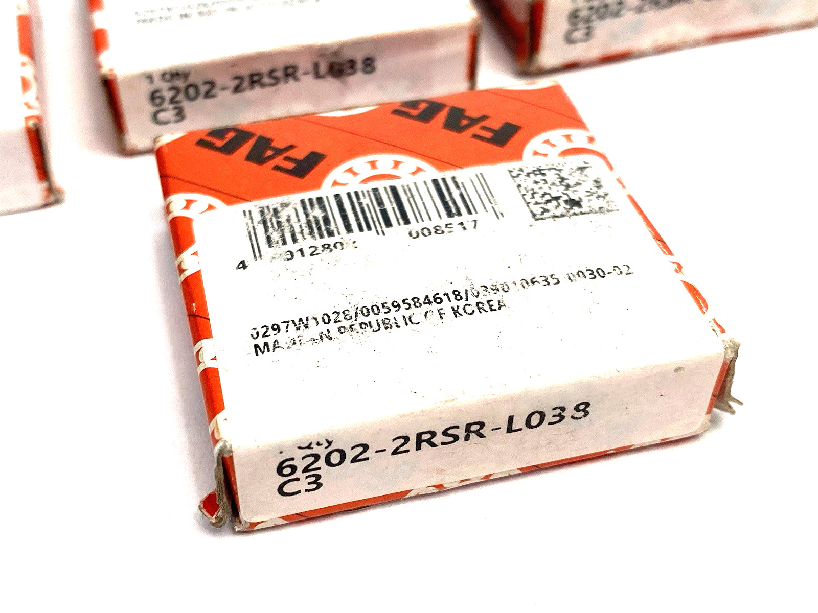 FAG 6202-2RSR-L038-C3 Radial/Deep Groove Ball Bearing LOT OF 4