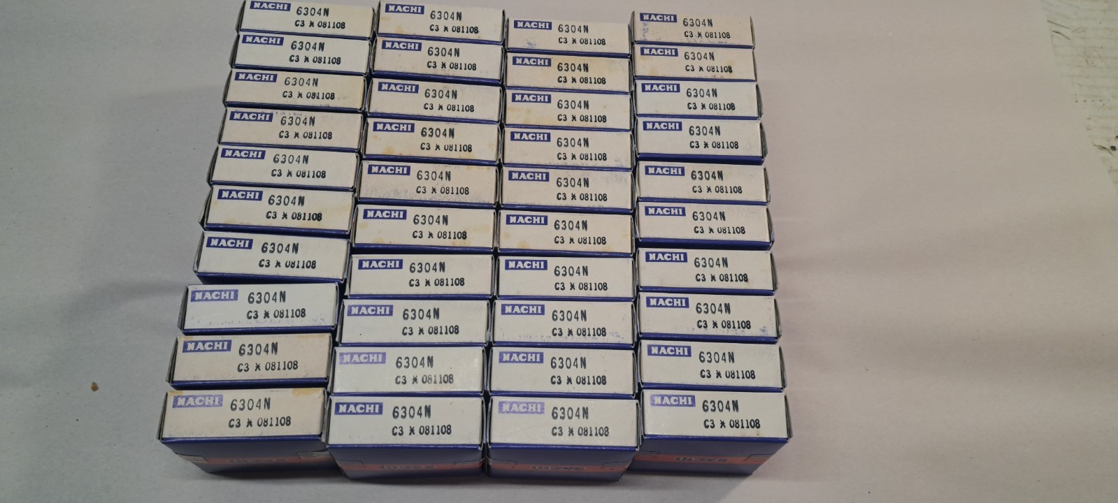 40 x NACHI 6304 C3 DEEP GROOVE BALL BEARING, OPEN TYPE, NO SEALS 20x52x15 mm