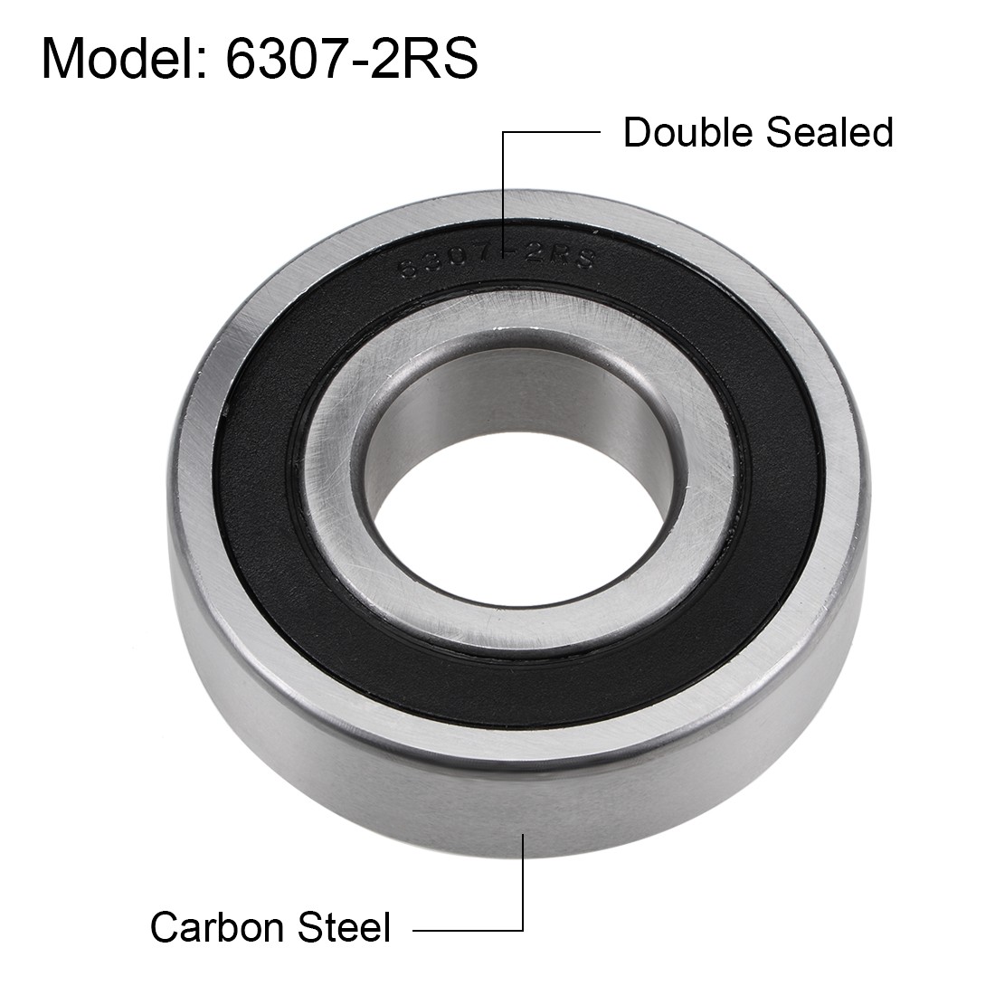6307-2RS Deep Groove Ball Bearings Z2 Double Shielded Carbon Steel
