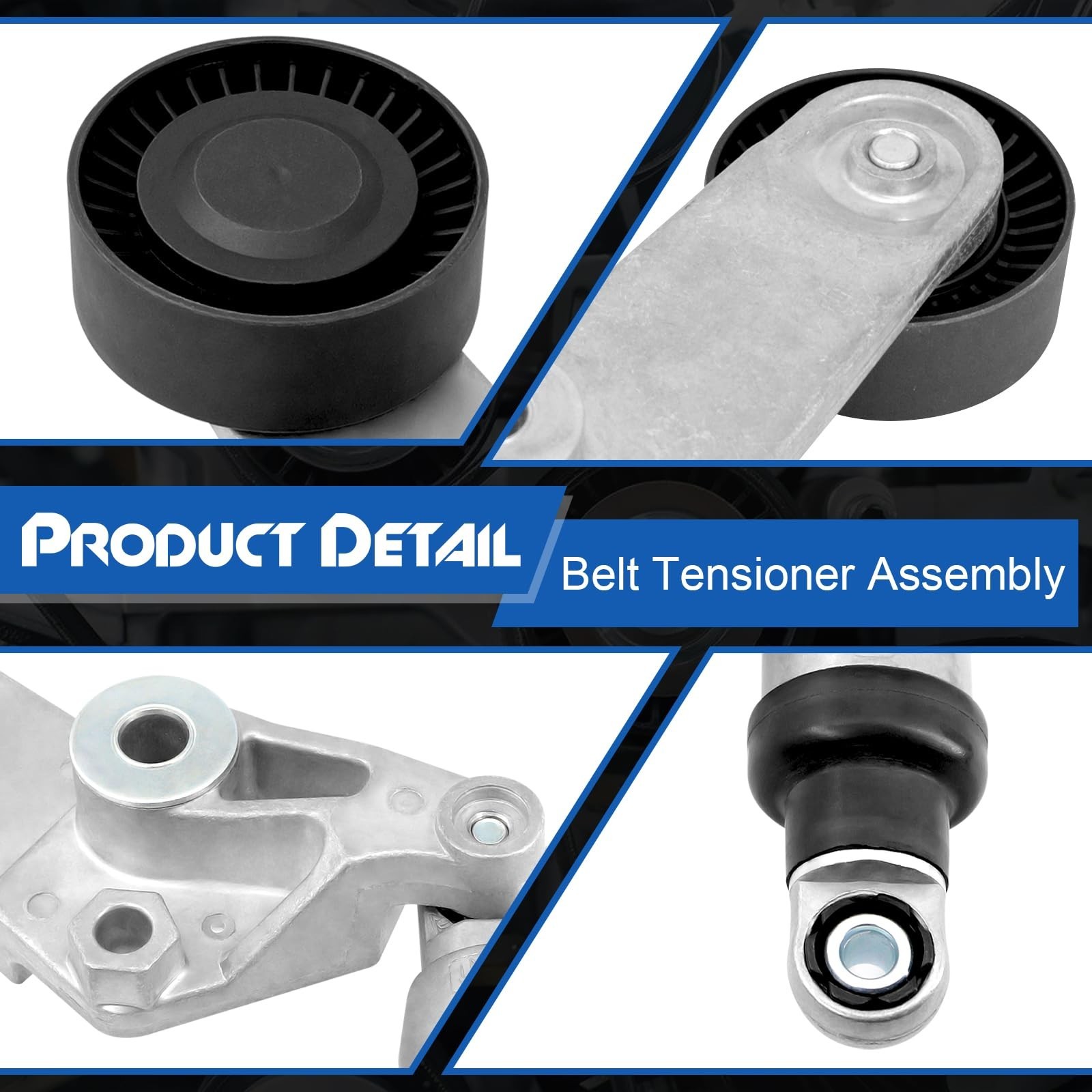 Belt Tensioner Assembly with Pulley, Compatible with Toyota Corolla 1998-2008…