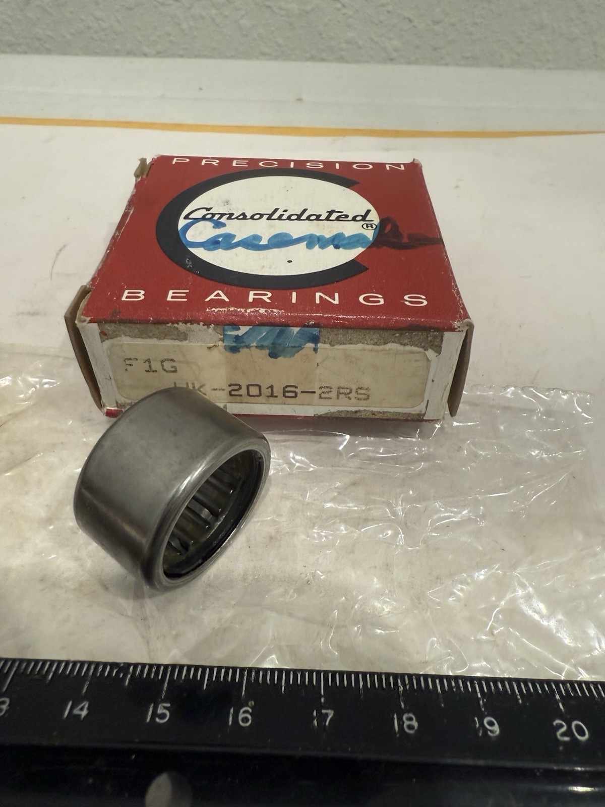 New Consolidated (Fag) HK-2016 Needle Bearing, 20MM ID, 26MM OD, 16MM Width