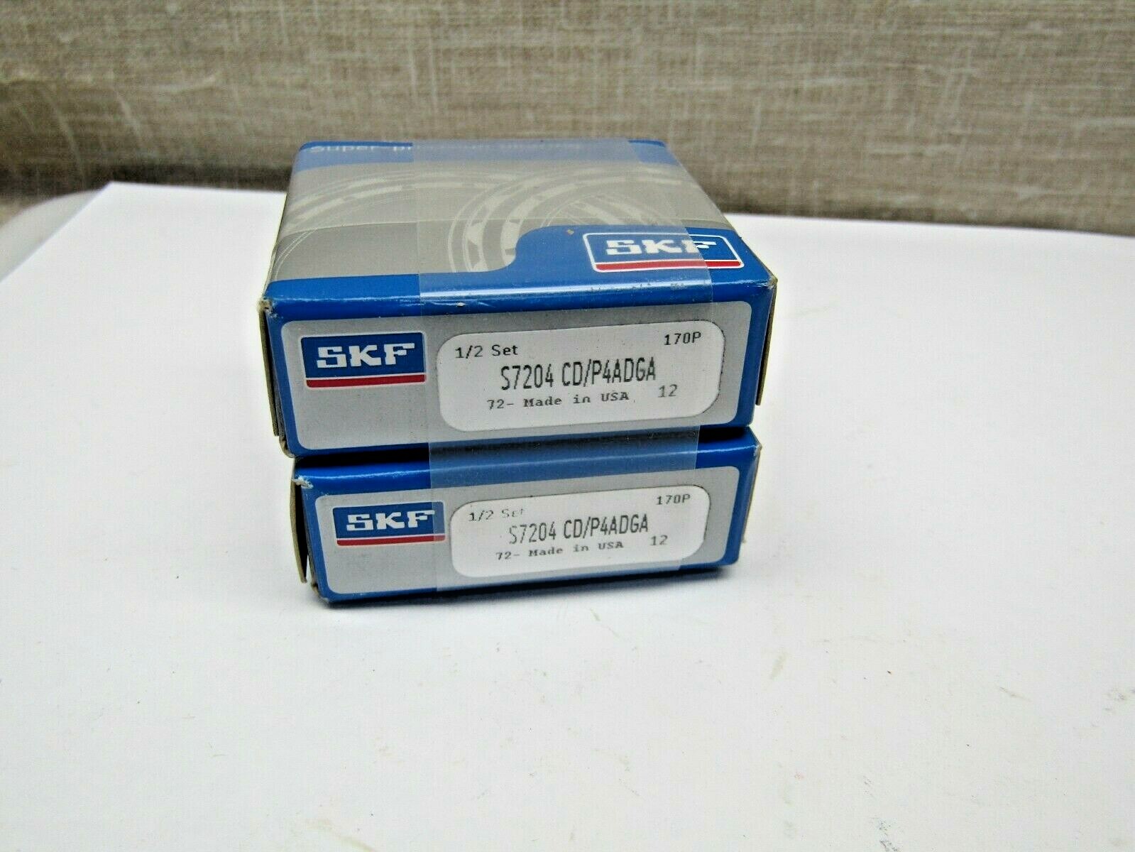 SKF Sealed 7204 CD/P4ADGA Super Precision 2 Bearing Set Matched & S/N