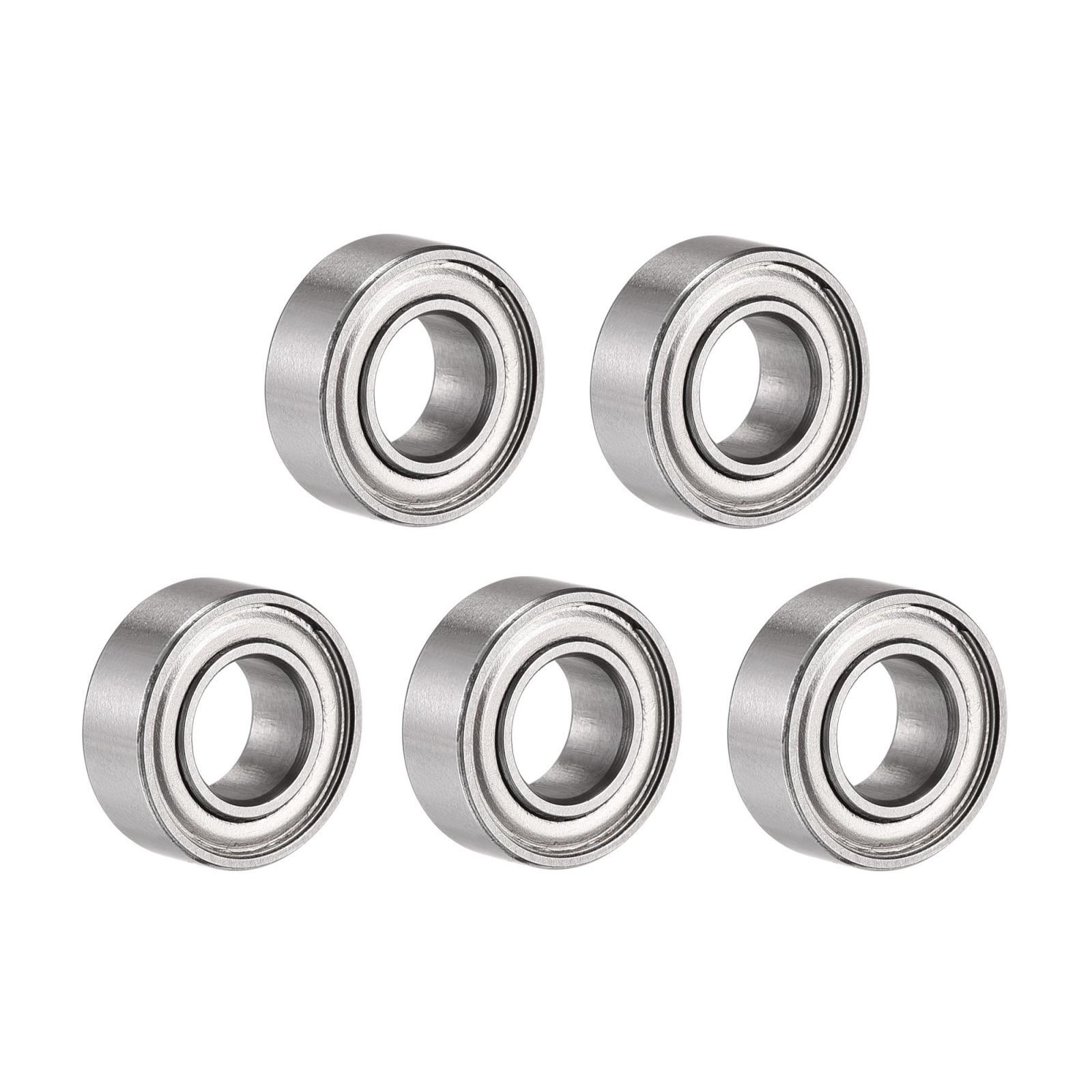S687ZZ Stainless Steel Ball Bearing 7x14x5mm Double Shielded Bearings 5pcs