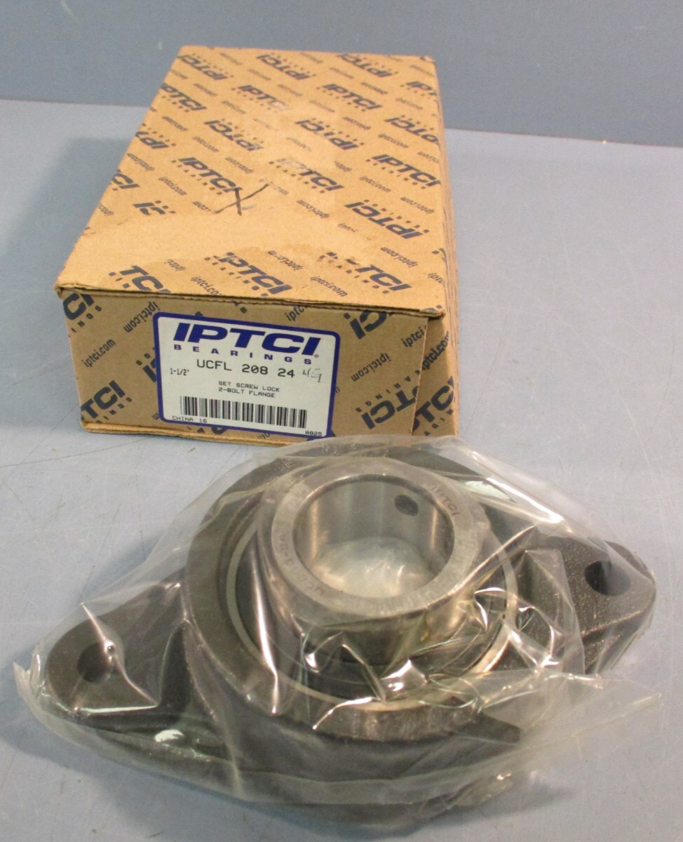 IPTCI UCFL 208 24-NG – 1-1/2″ BORE 2-Bolt Flange Bearing Set Screw Lock