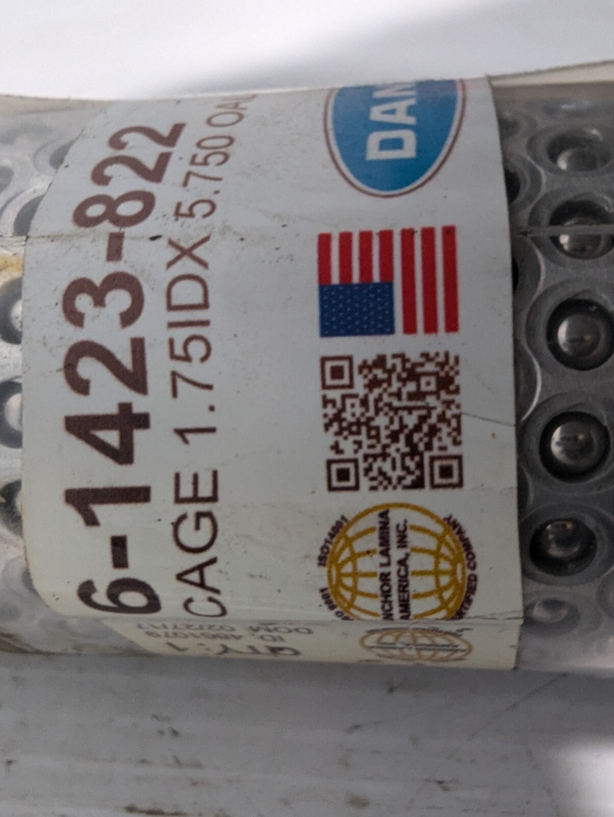 Danly 6-1423-822 Ball Bearing Cage 1.75 IDX 5.75 OAL-Type II