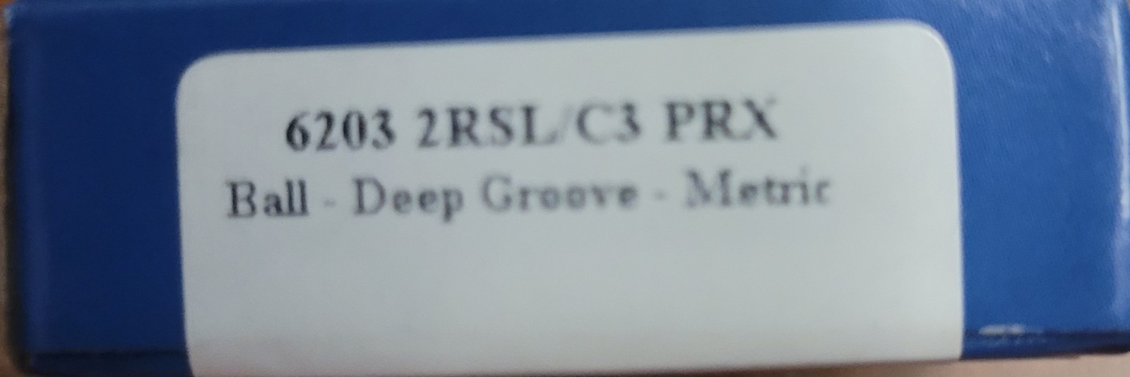 BL PRECISION BEARINGS 6203 2RSL/C3 PRX DEEP GROOVE