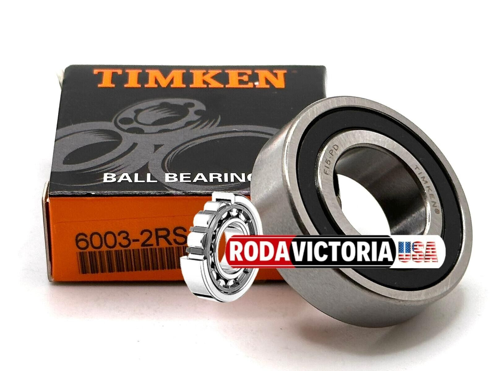 TIMKEN 6003 2RS C3 DEEP GROOVE BALL BEARING, RUBBER SEALED 17x35x10mm