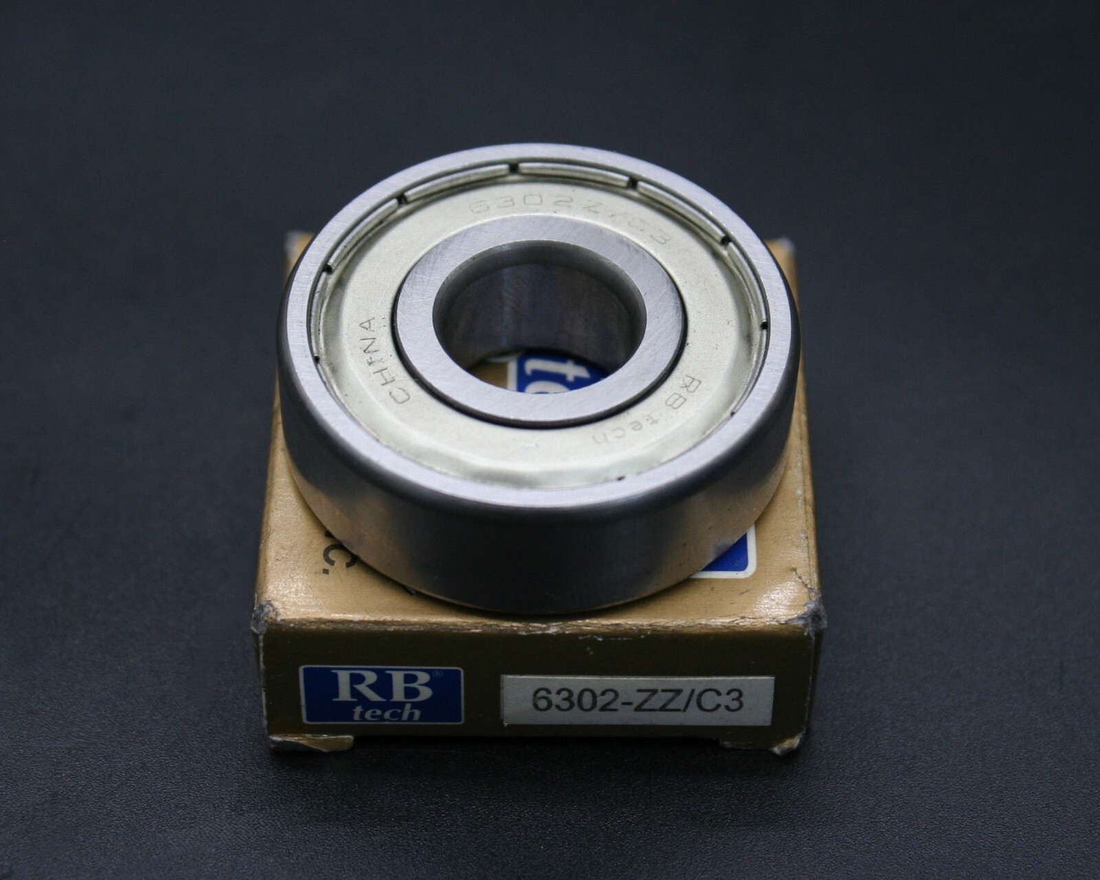 One (1) RBI RB Tech 6302-ZZ/C3 Single Row Radial Ball Bearing China NEW
