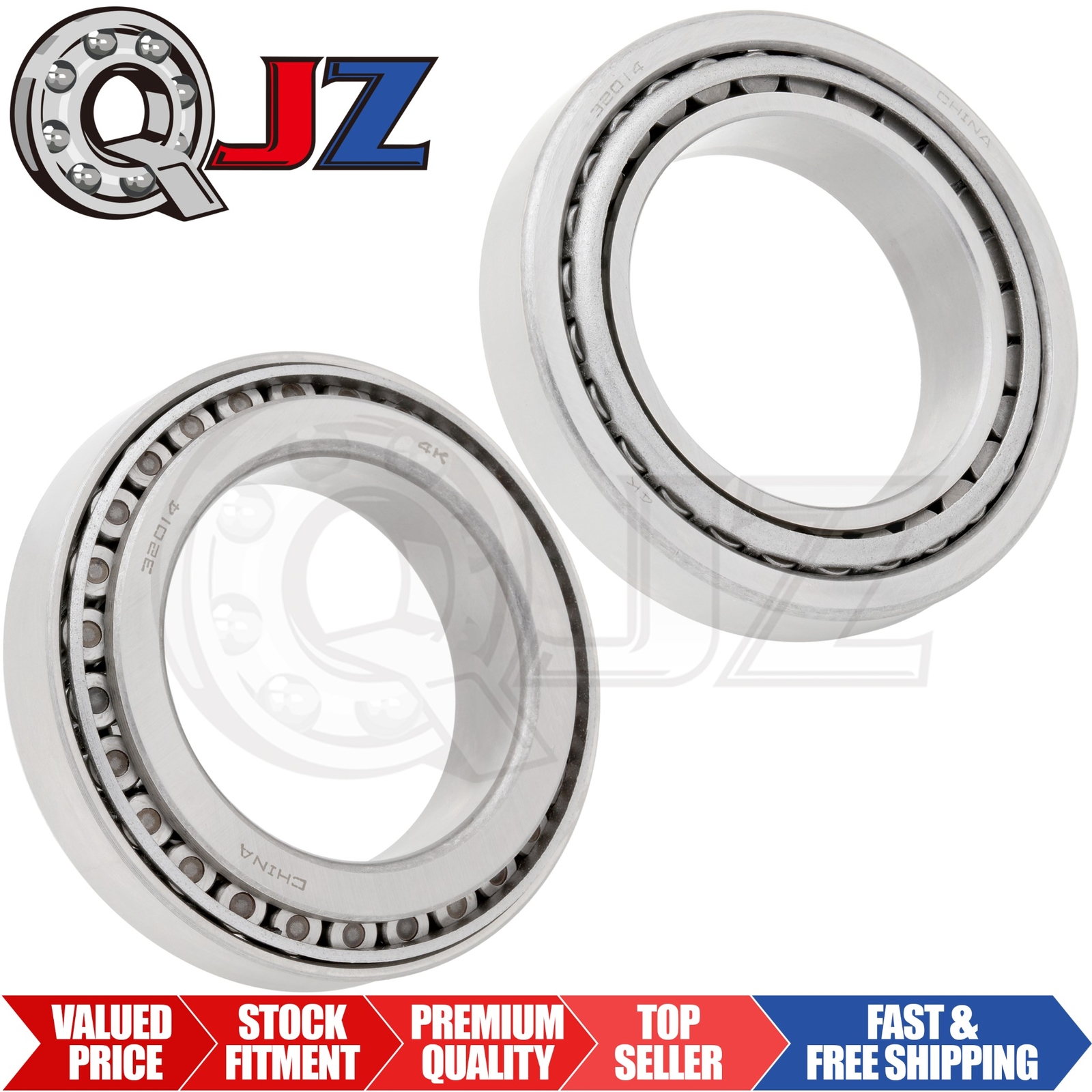 [Qty.2] New 32014 Tapered Roller Bearing Set [70mm Bore x 110mm OD x 25mm W]