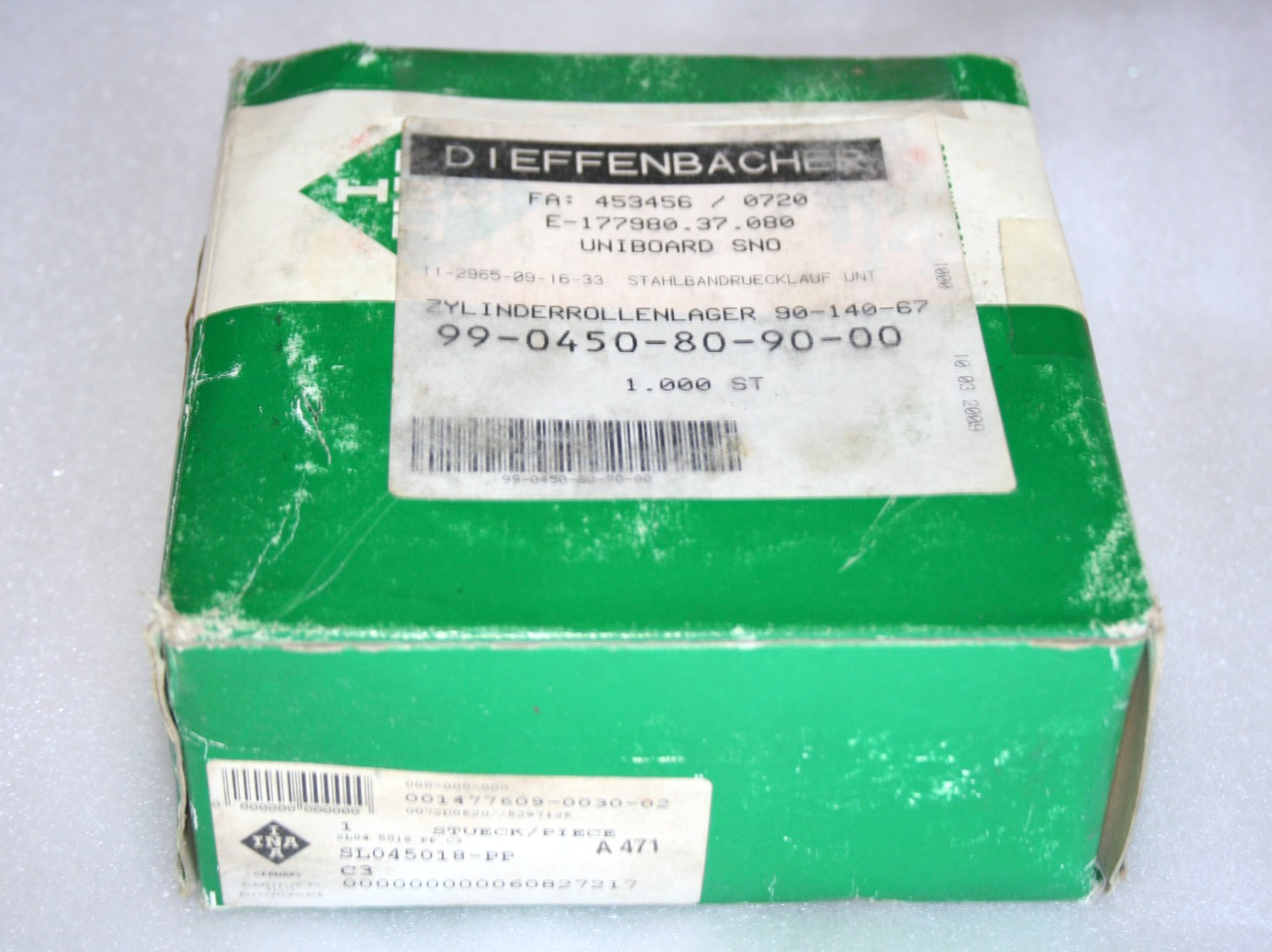 GENUINE INA SL045018-PP C3 Double Row Cylindrical Roller Bearing SL04 5018 * NEW