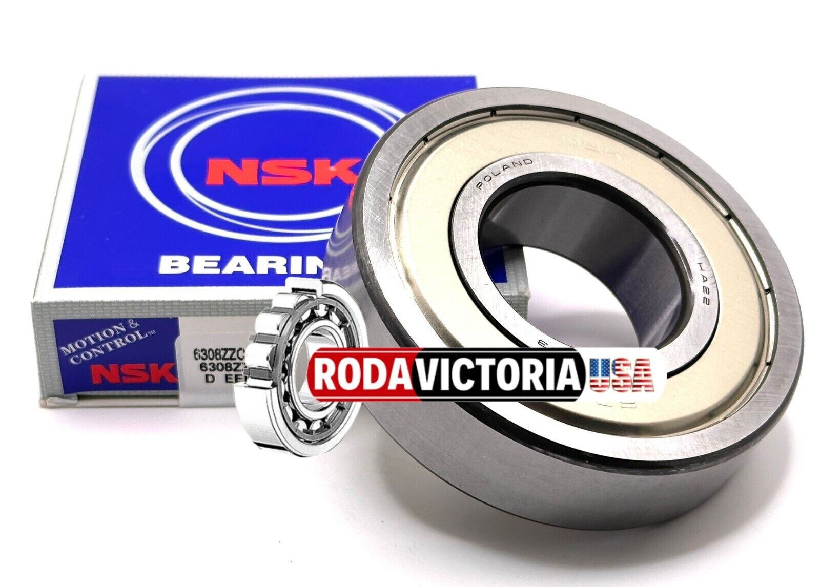 NSK 6308 ZZ CM DEEP GROOVE BALL BEARING, METAL SHIELDED 40x90x23mm