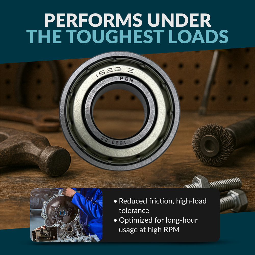 PGN (10 Pack) 1623-ZZ Bearing – Lubricated Chrome Steel Sealed Ball Bearing