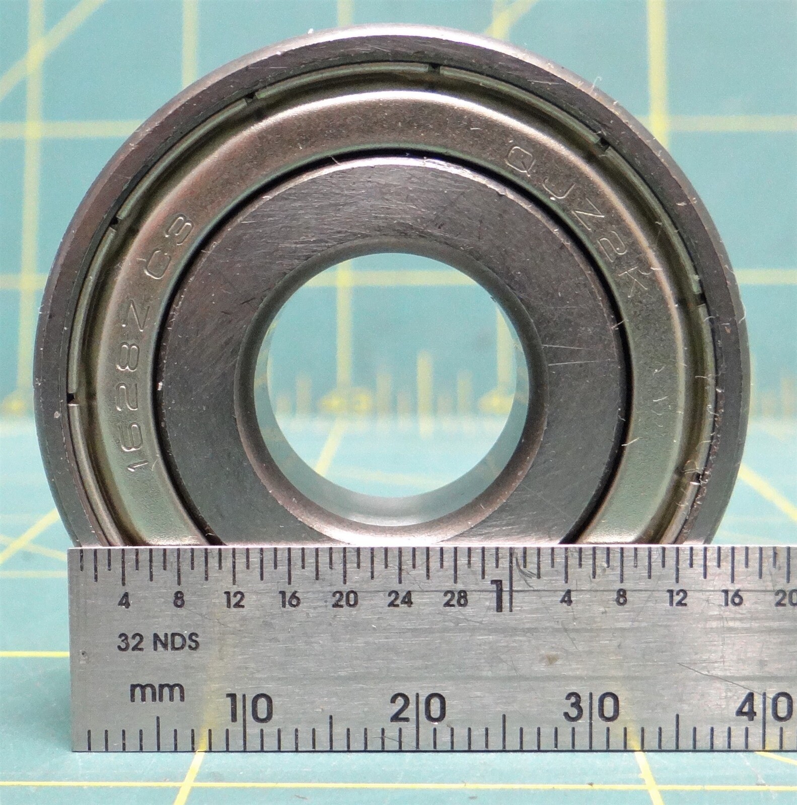 1628 ZZ Steel Radial Ball Bearing, Double Shielded, 0.6250″ Bore Dia. 1.6250″ OD