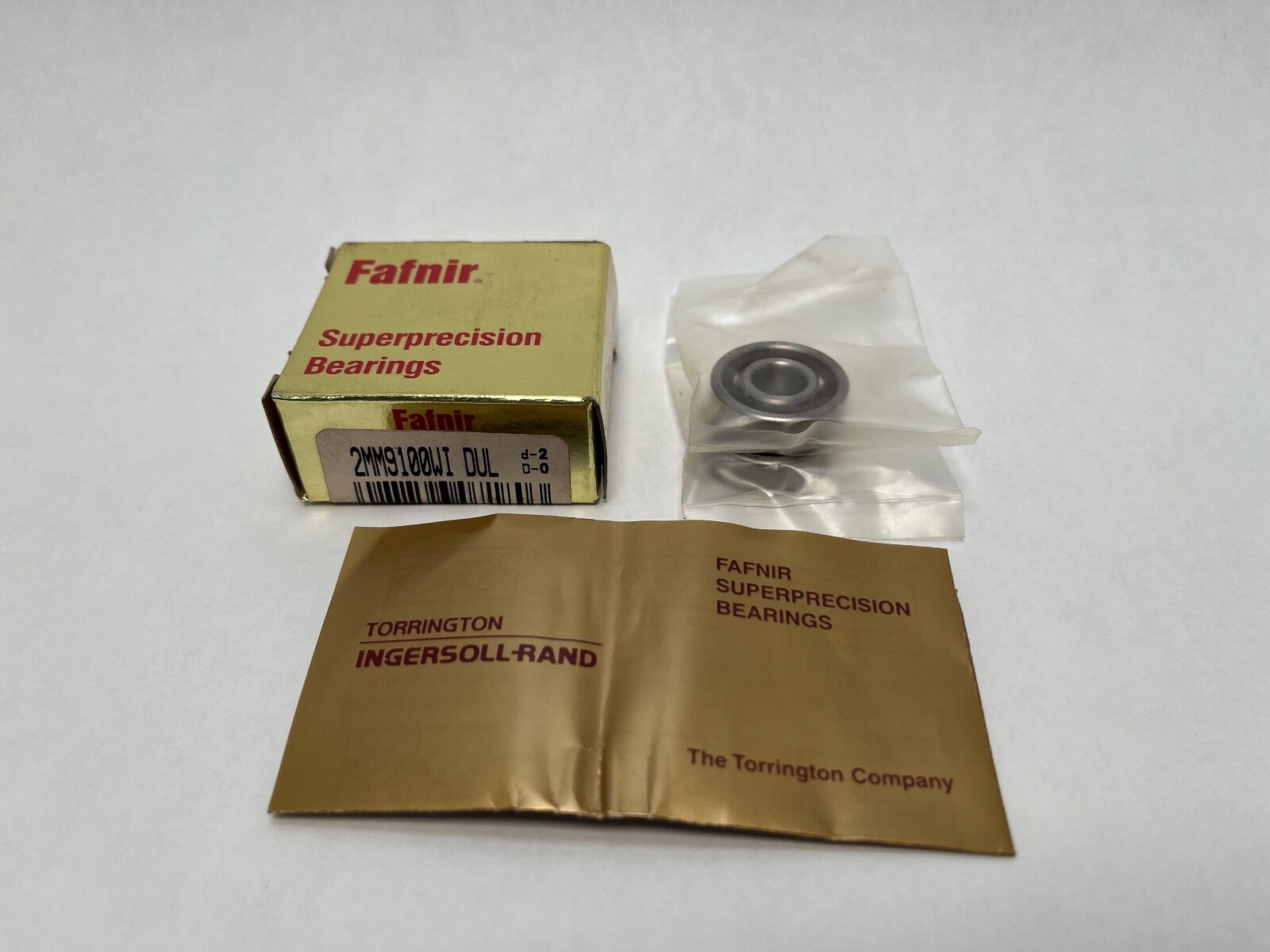 Fafnir 2MM9100WI-DUL Bearing 10x16x8 mm 7000-C 2MM-9100-WI-CR-DUL USA 2 Pcs