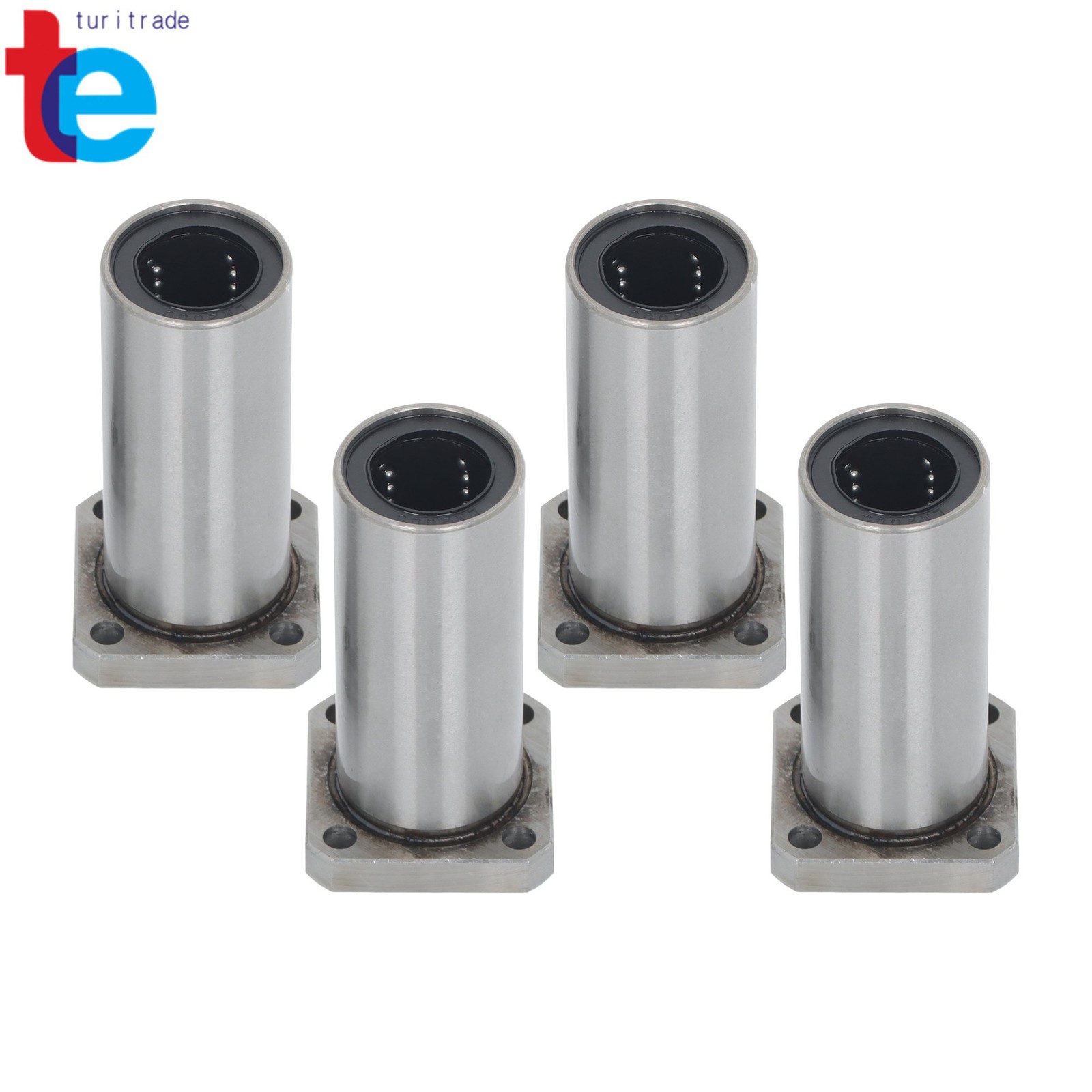 4 Pack Extra Long LMK20LUU Linear Bearings 4pcs 20mm Bore 32mm OD Steel Cage