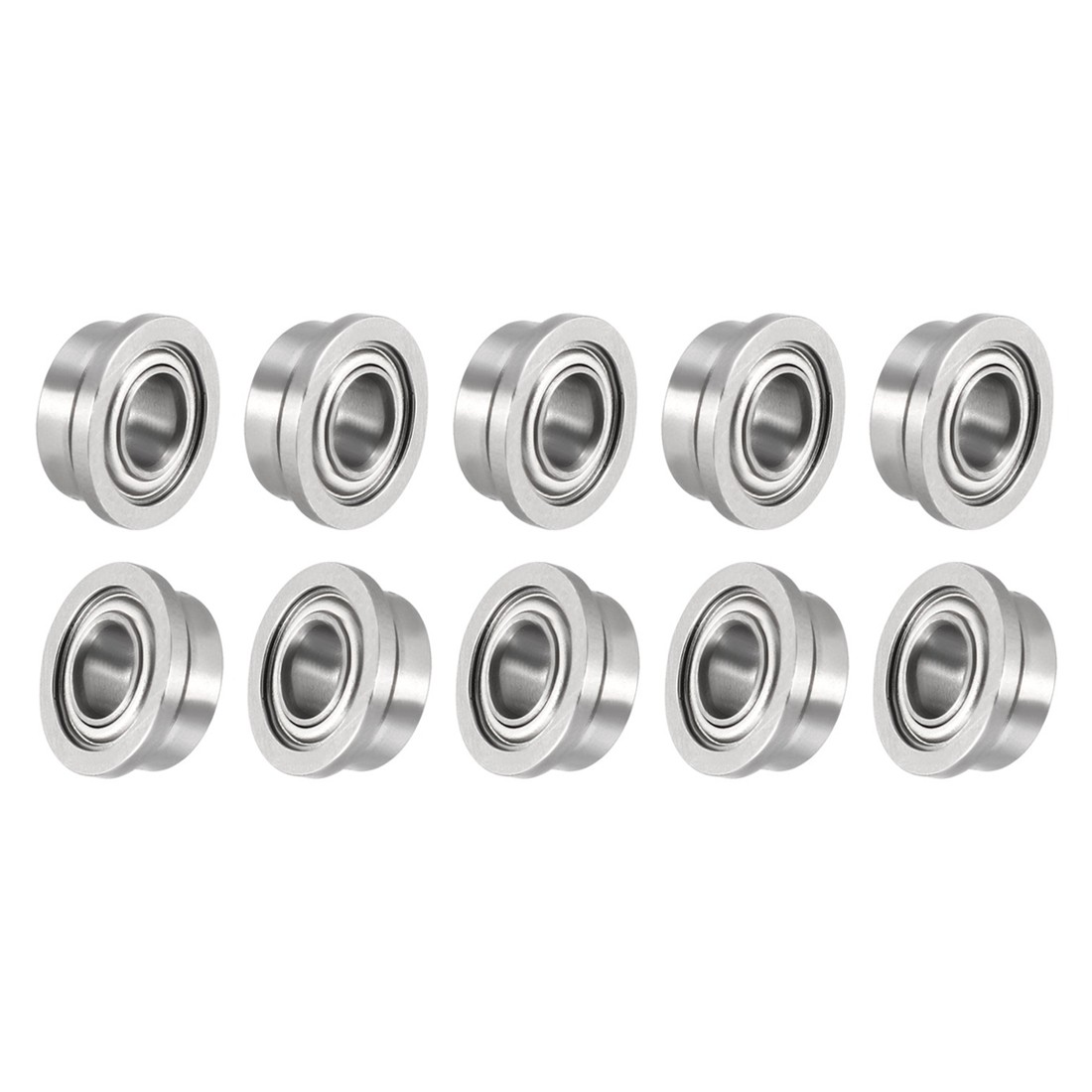 10PCS FR144ZZ Flange Ball Bearing Metal Double Shielded 1/8″x1/4″x7/64″