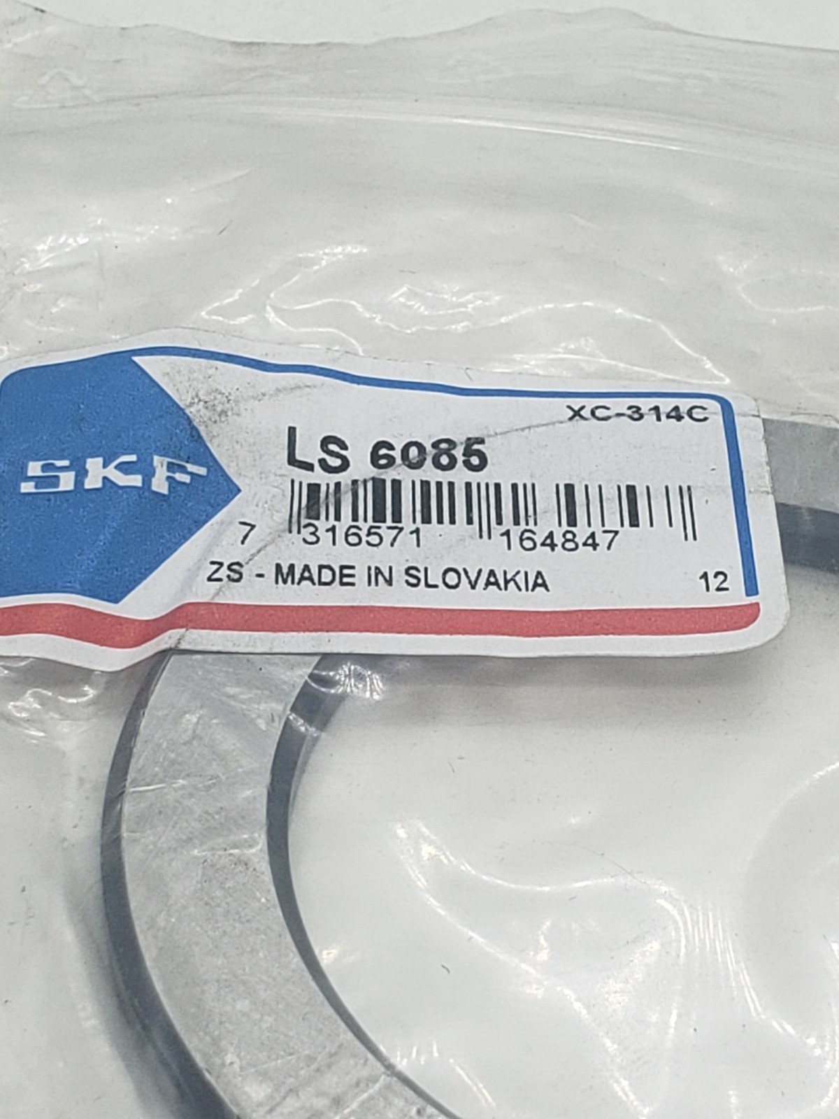 SKF LS 6085 WASHER FOR CYLINDRICAL AND NEEDLE ROLLER THRUST BEARINGS, NIB