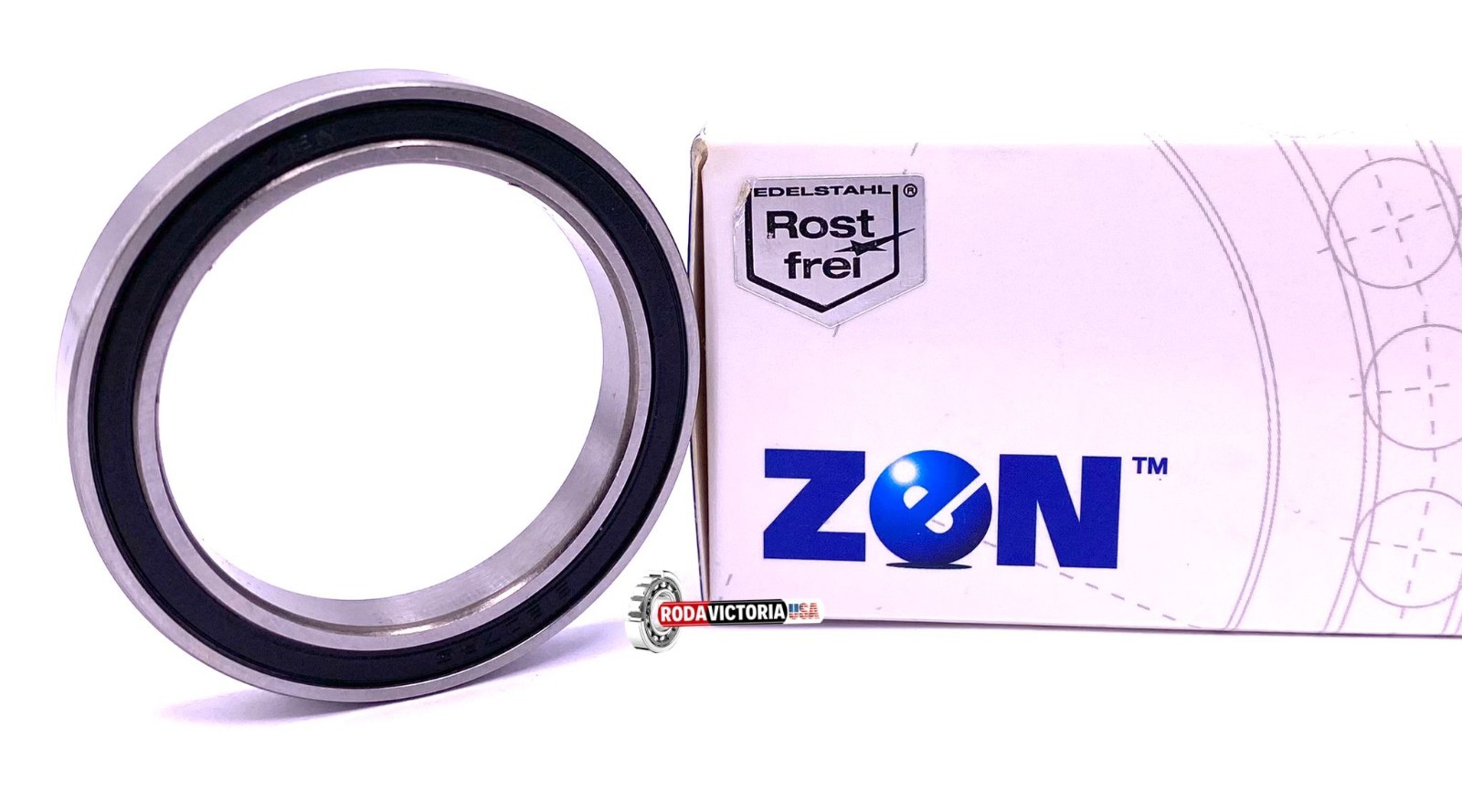 ZEN 61807 2RS Deep Groove Ball Bearing, Rubber Sealed 61807 2RS 35x47x7 mm