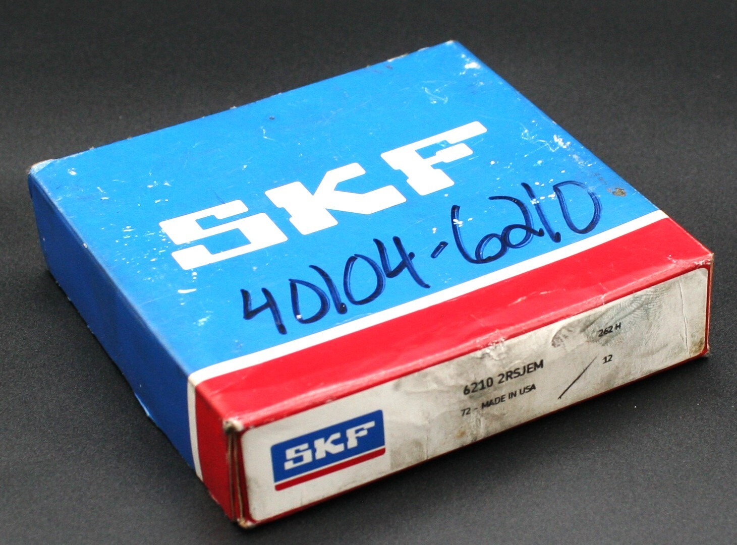 One (1) SKF 6210 2RSJEM Deep Groove Bearing 50 MM ID USA GOSS 40104-6210 NEW