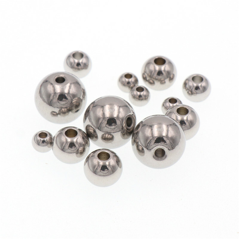 Stainless Steel Ball Bearing Diameter 3-60 mm Open Hole Spacer Bead Smooth Ball