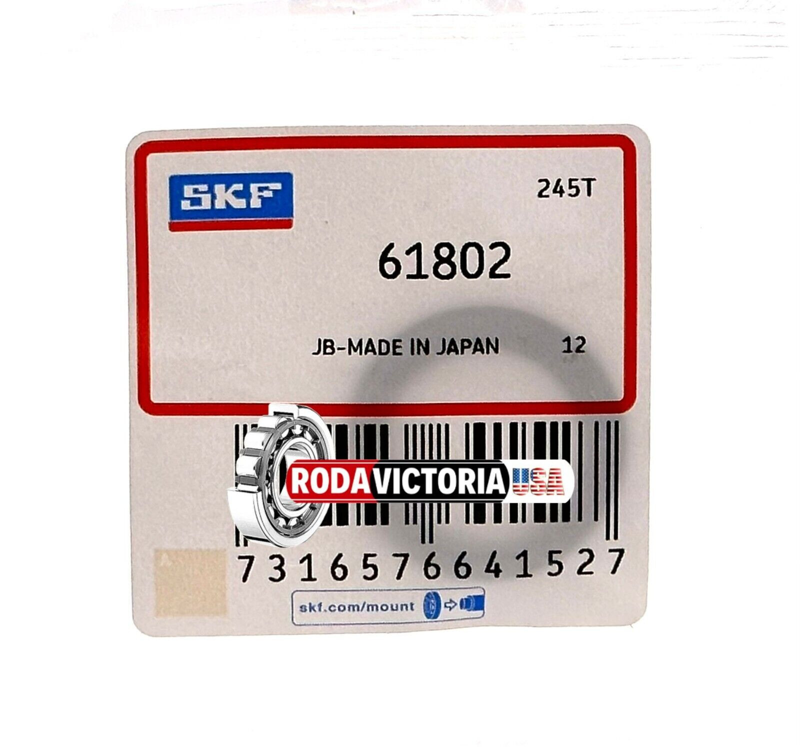 SKF JAPAN 61802 DEEP GROOVE BALL BEARING, OPEN, NO SEALS 6802 15x24x5mm