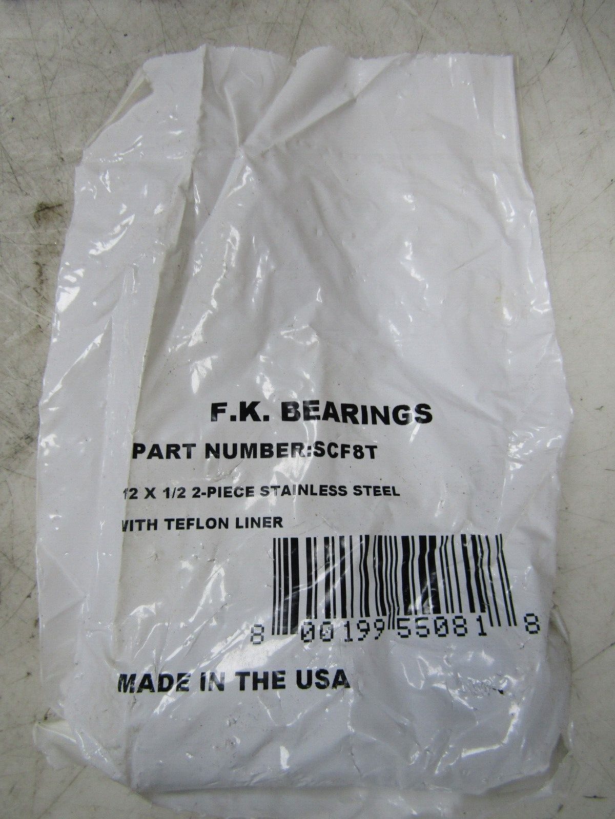 💥NEW F.K BEARINGS STAINLESS STEEL ROD END BEARING W/ TEFLON LINER SCF8T