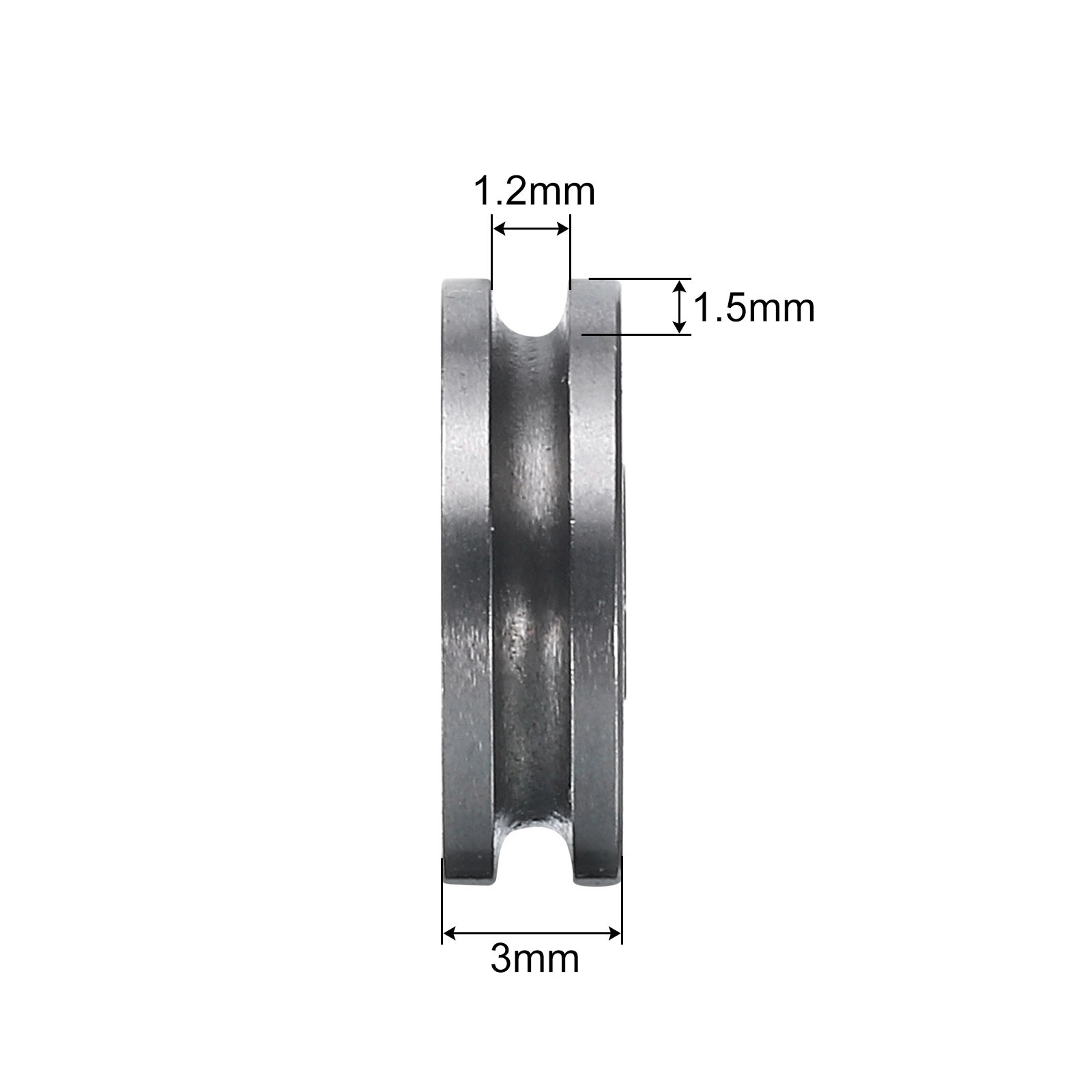 4pcs TU0310 U Groove Track Guide Bearing 3x10x3mm U Groove Roller Wheel