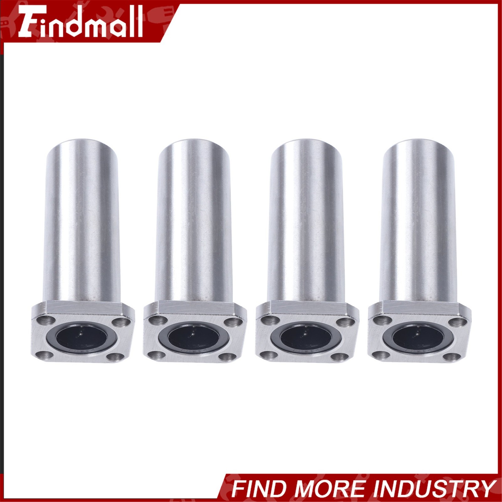 Findmall Steel Cage LMK25UU Linear Bearing 25x40x59mm Square Flange for CNC