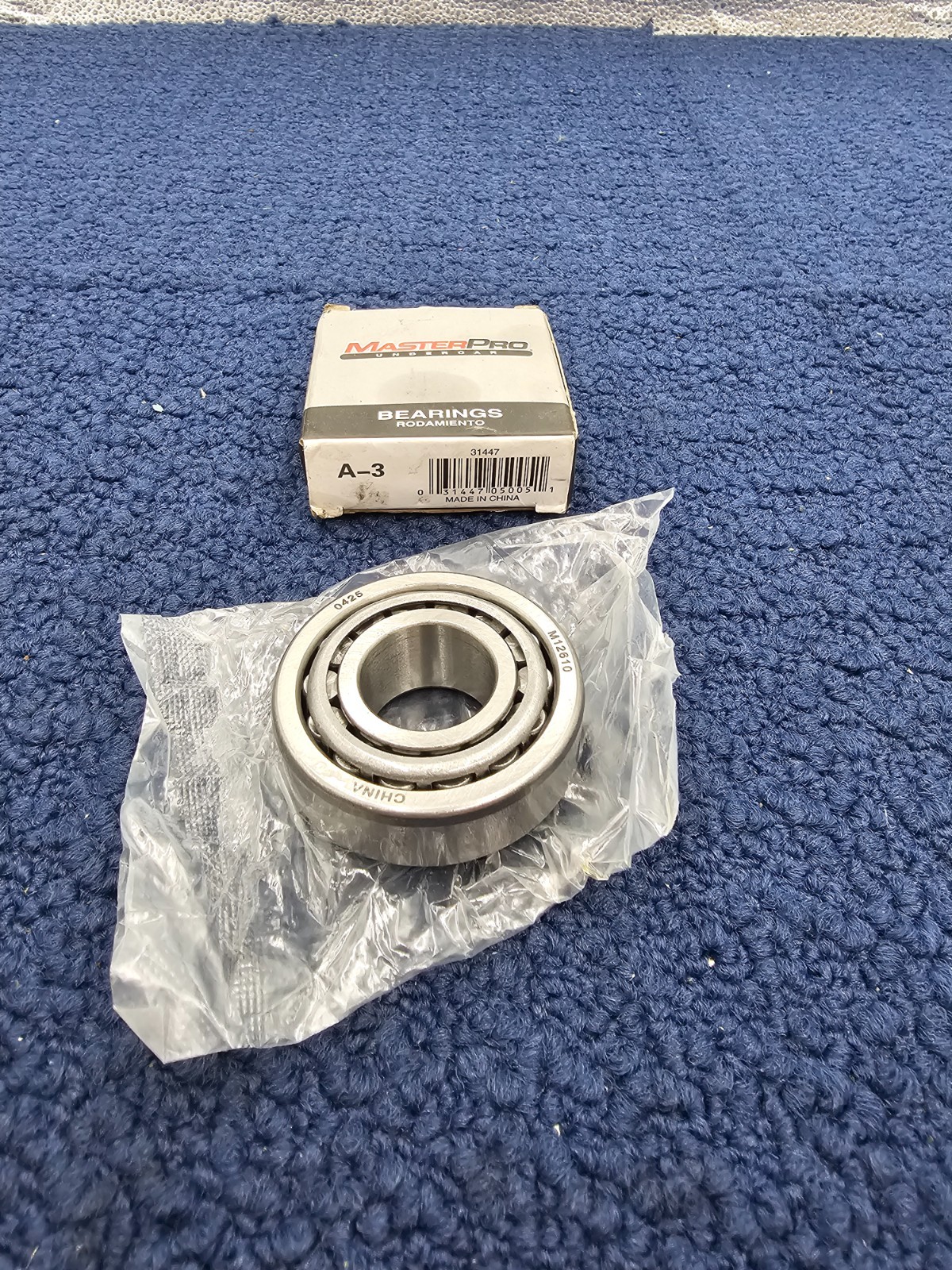 (QTY 3) Master Pro A-3 31447 Tapered Roller Bearing Assembly