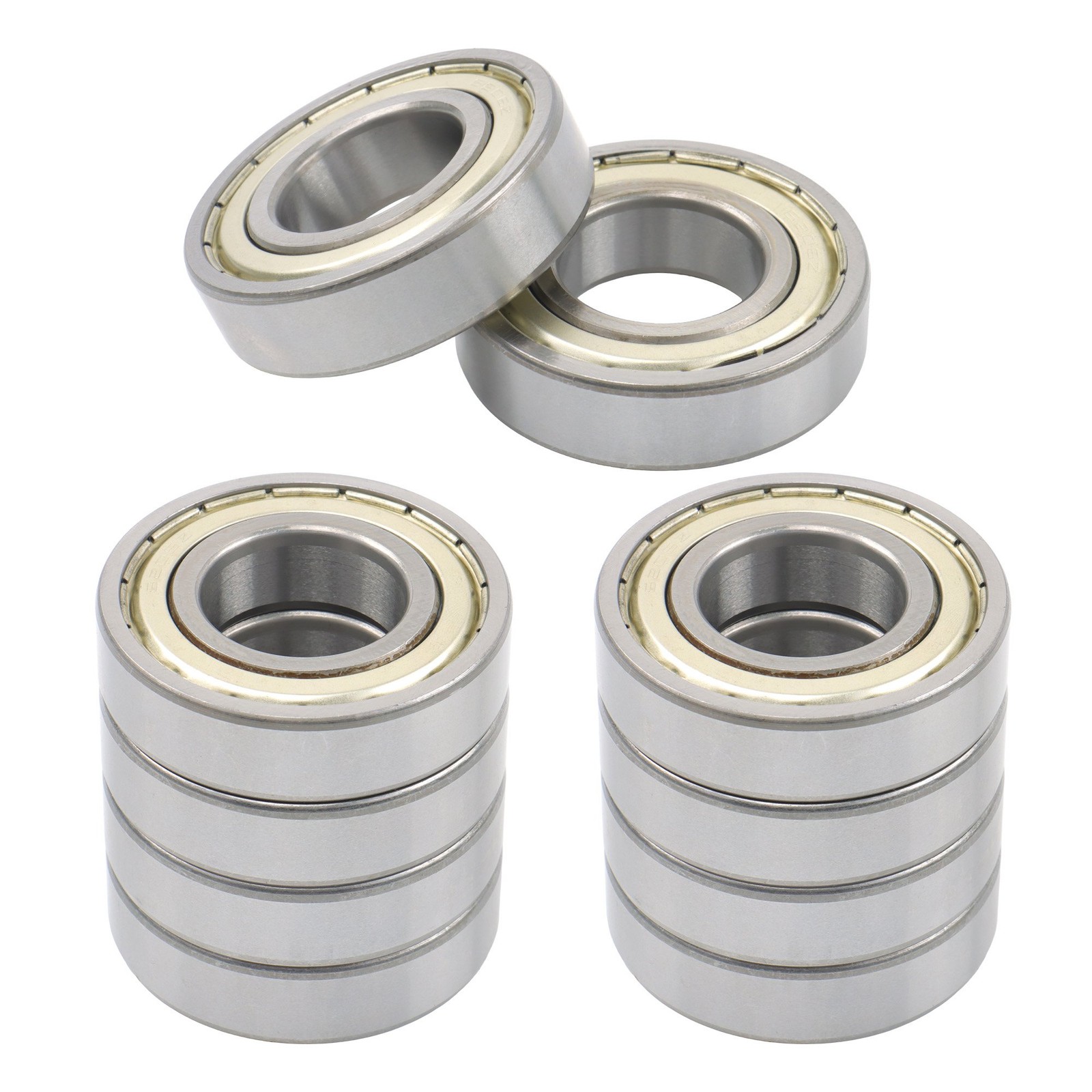10Pcs 6206-ZZ Deep Groove Ball Bearings 30mm Inner Dia 62mm OD 16mm Metal Sealed