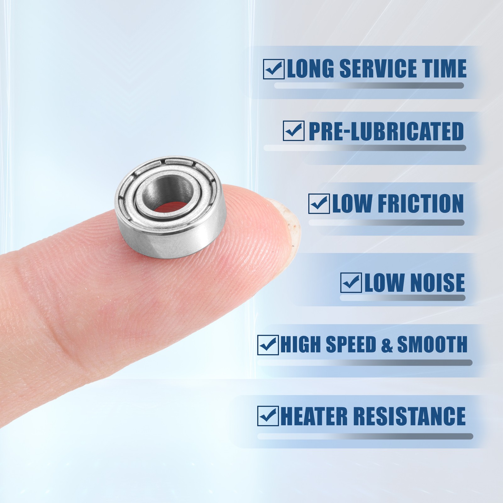 10 Pcs 5x11x4mm Double Metal Shield MR115ZZ Car Deep Groove Ball Bearings