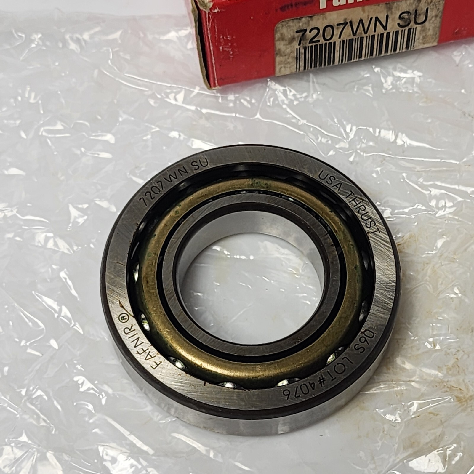 Timken Fafnir 7207WN SU Angular Contact Bearing Made in USA (Rust On O.D.)
