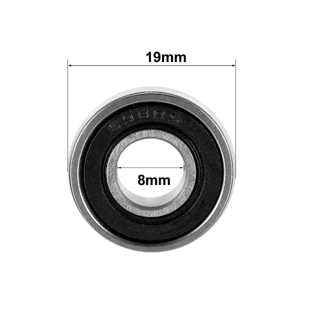 10Pcs 698-2RS Deep Groove Ball Bearing Equipment Steel Double Sealed 8x19x6mm