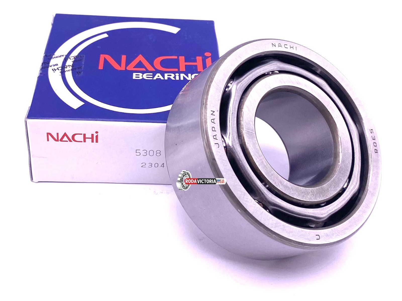 NACHI Japan 5308 Angular Contact Ball Bearing, Open, No Seals 40x90x36.5 mm