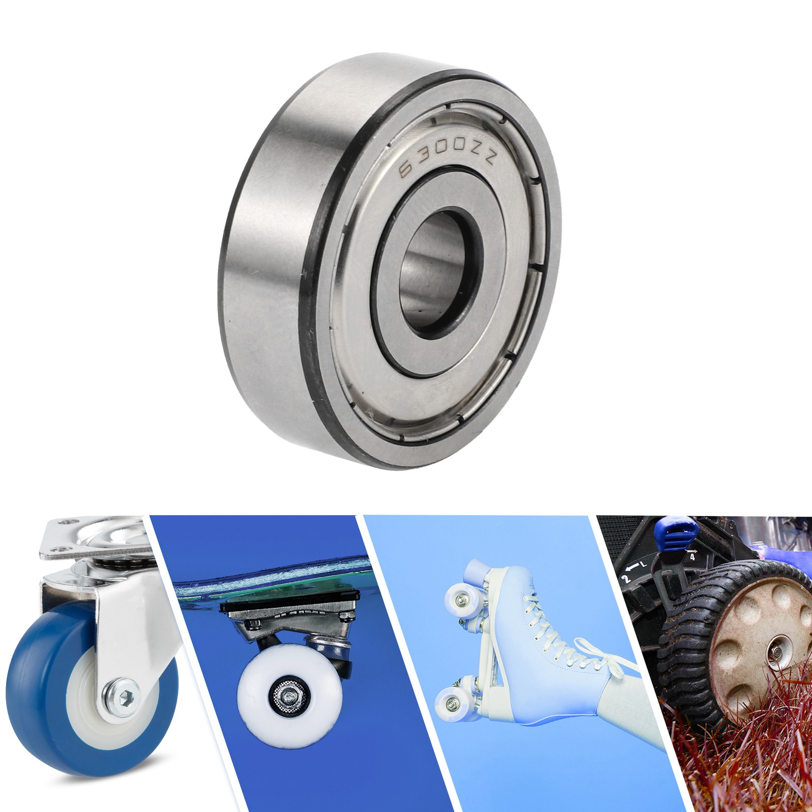 6300ZZ Deep Groove Ball Bearings 10x35x11mm Scooter Skateboard Wheel