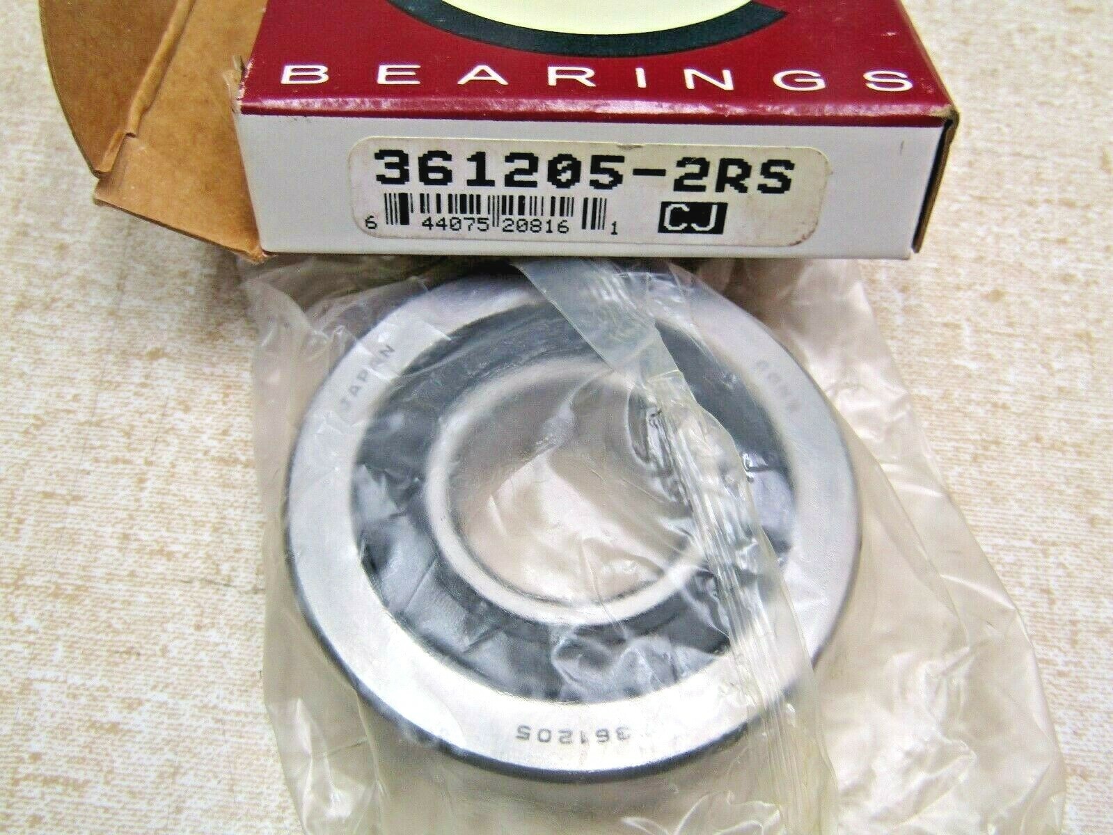 Consolidated 361205-2RS 25mm X 62mm X 15mm Sealed Bearing 361205R Made in Japan
