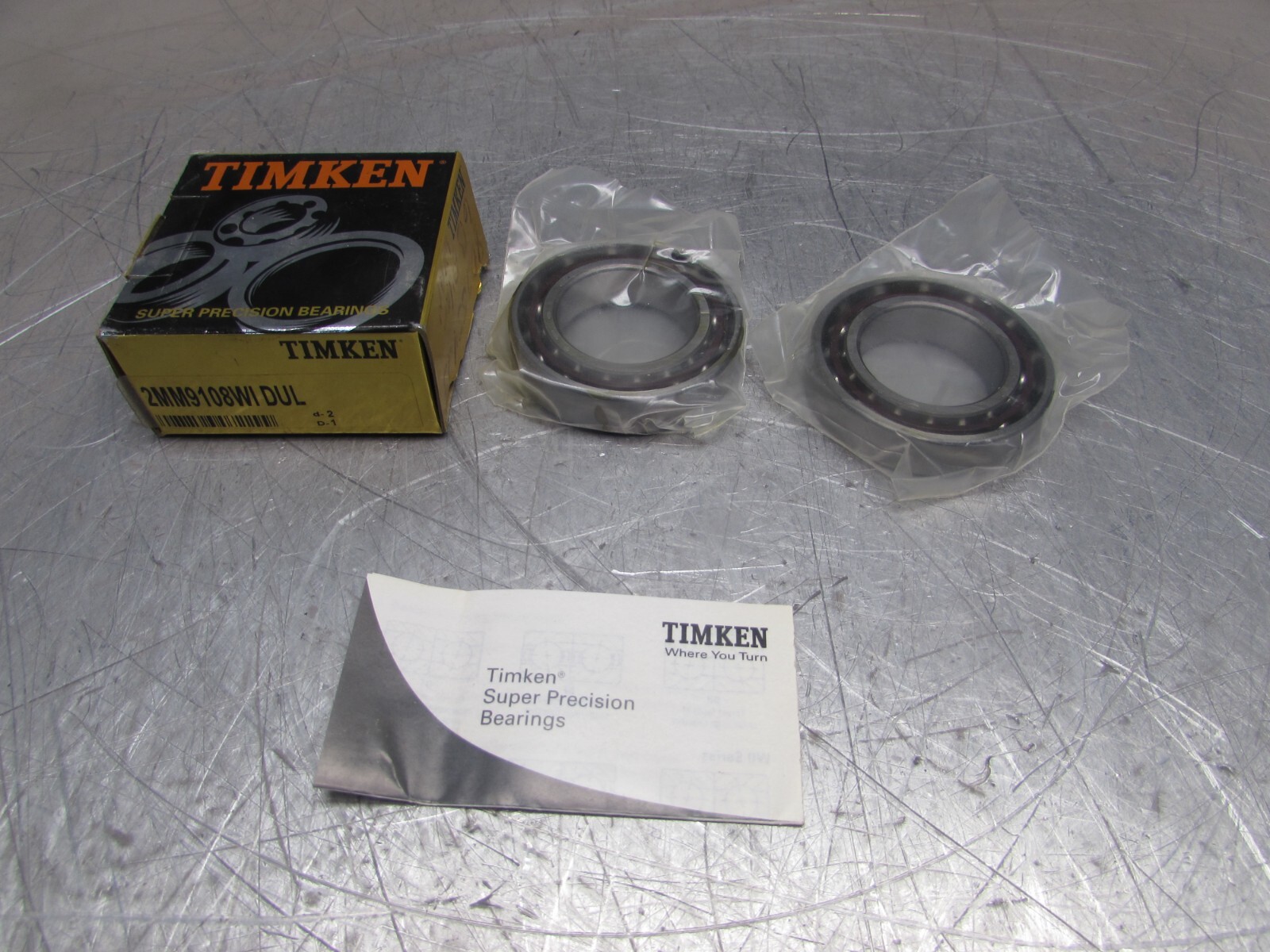 Timken 2MM9108WI DUL ,SUPER Precision Ball Bearing, MATCHED SET! MAKE OFFER!