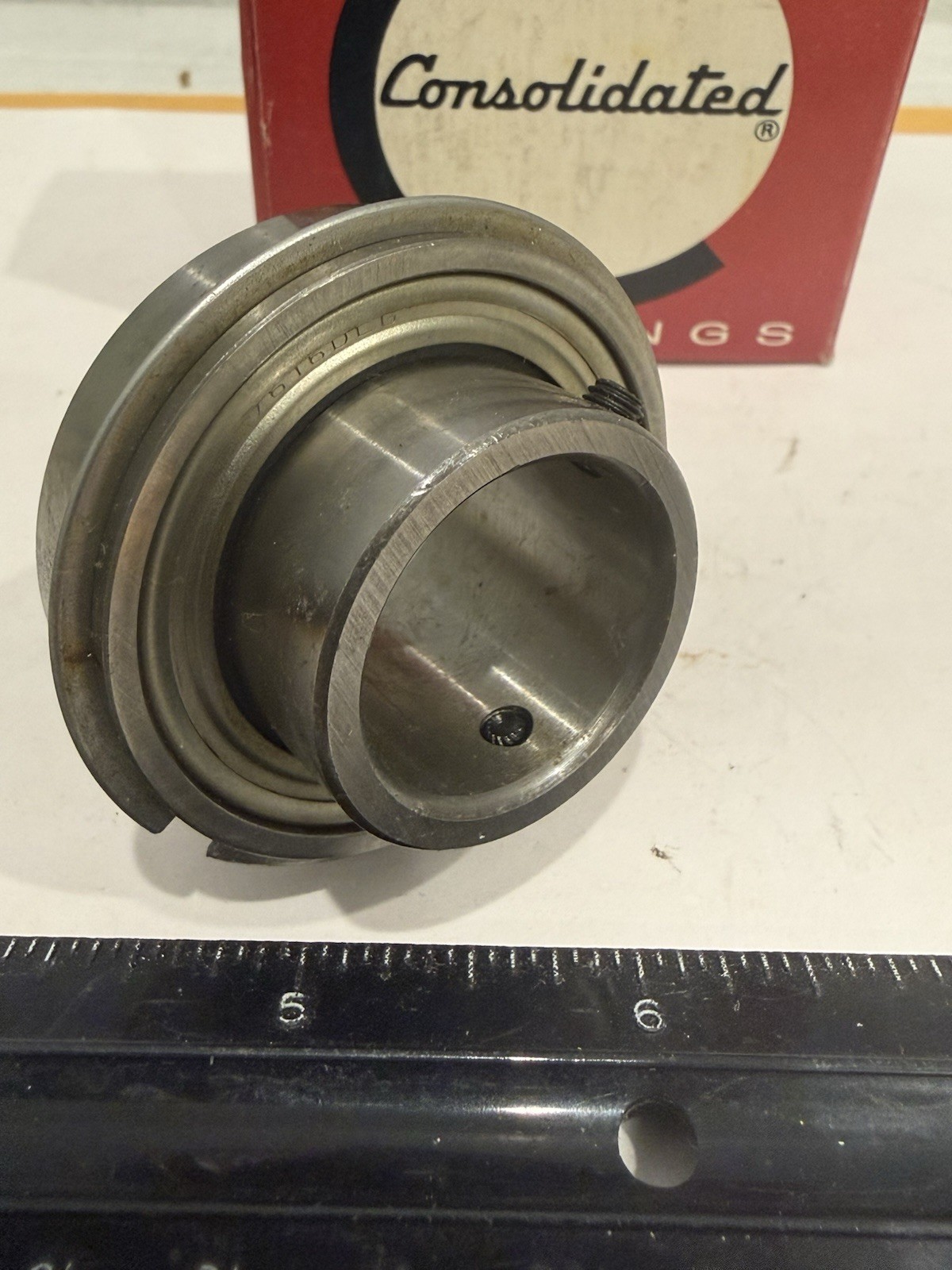 New Consolidated 7616DLG Insert Bearing, 1” ID, W/ Snap Ring