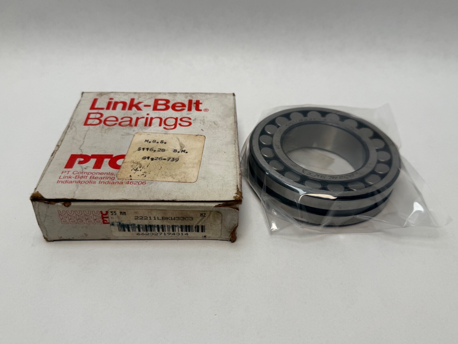 Link-Belt 22211LBKW33C3 Bearing 22211-LB-K-W33-C3 22211MB 22211M 55x100x25 mm