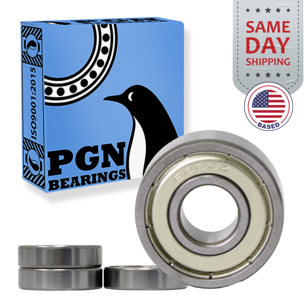 (4) 6000-ZZ Premium Metal Shield Ball Bearing C3 EMQ, 10x26x8, 6000 ZZ 6000z