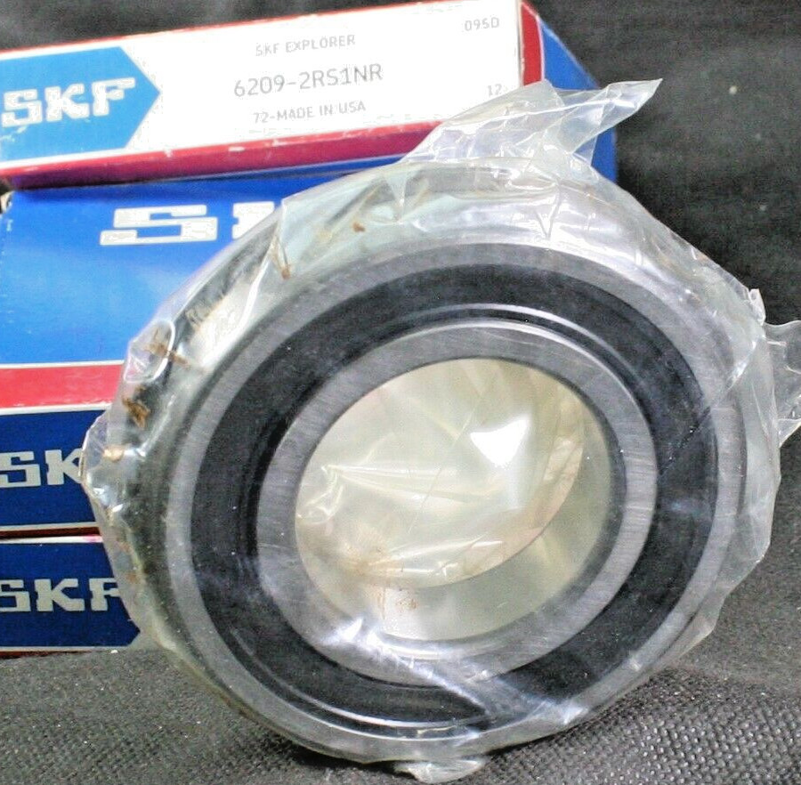 One (1) SKF 6209 2RS1NR Deep Groove Bearing 45 MM ID USA NEW