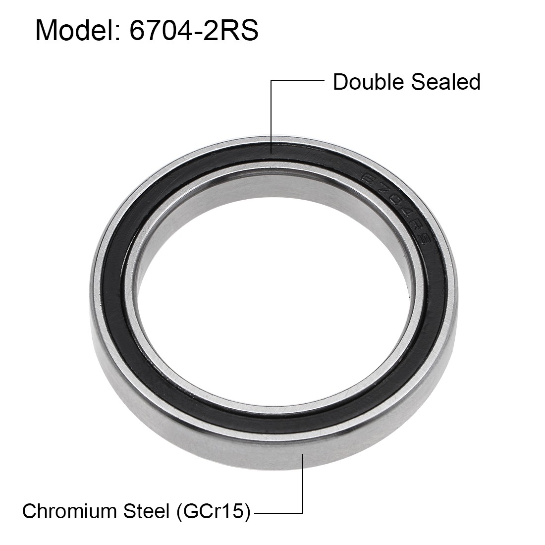 6704-2RS Deep Groove Ball Bearings Z2 20x27x4mm Double Sealed Chrome Steel 4pack