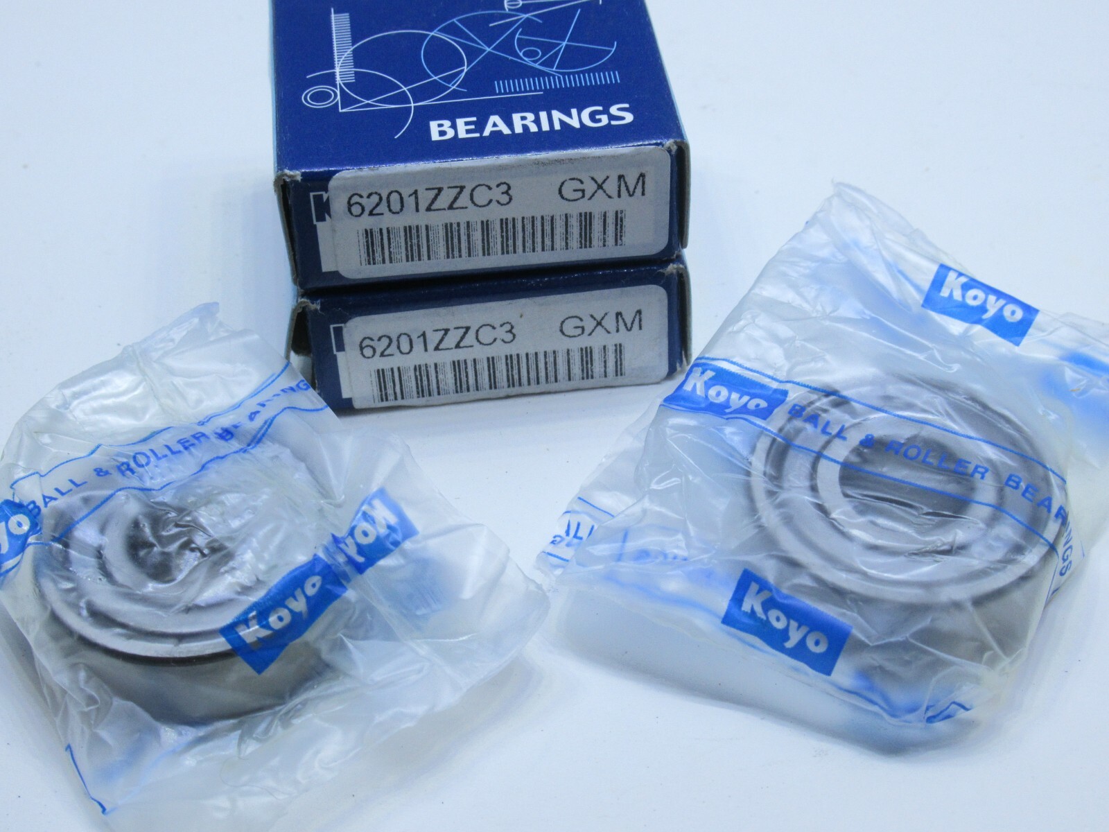 (NEW – Lot of 2) KOYO 6201ZZC3 Shielded Bearing